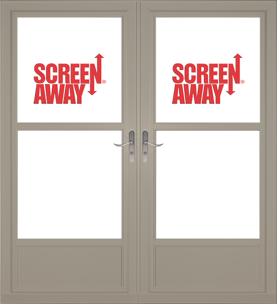 Partial View Easy Vent with Retractable Screen Away French Doors