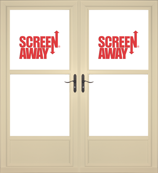 Partial View Easy Vent with Retractable Screen Away French Doors