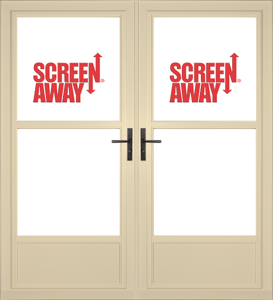 Partial View Easy Vent with Retractable Screen Away French Doors