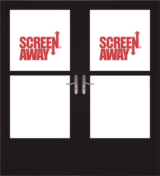 Partial View Easy Vent with Retractable Screen Away French Doors