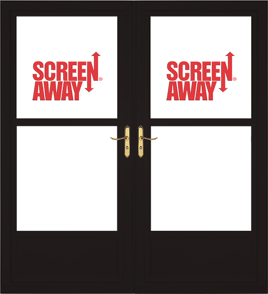 Partial View Easy Vent with Retractable Screen Away French Doors