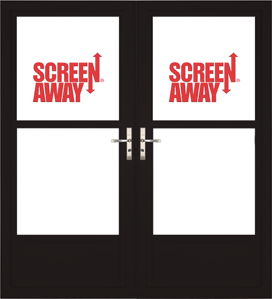 Partial View Easy Vent with Retractable Screen Away French Doors