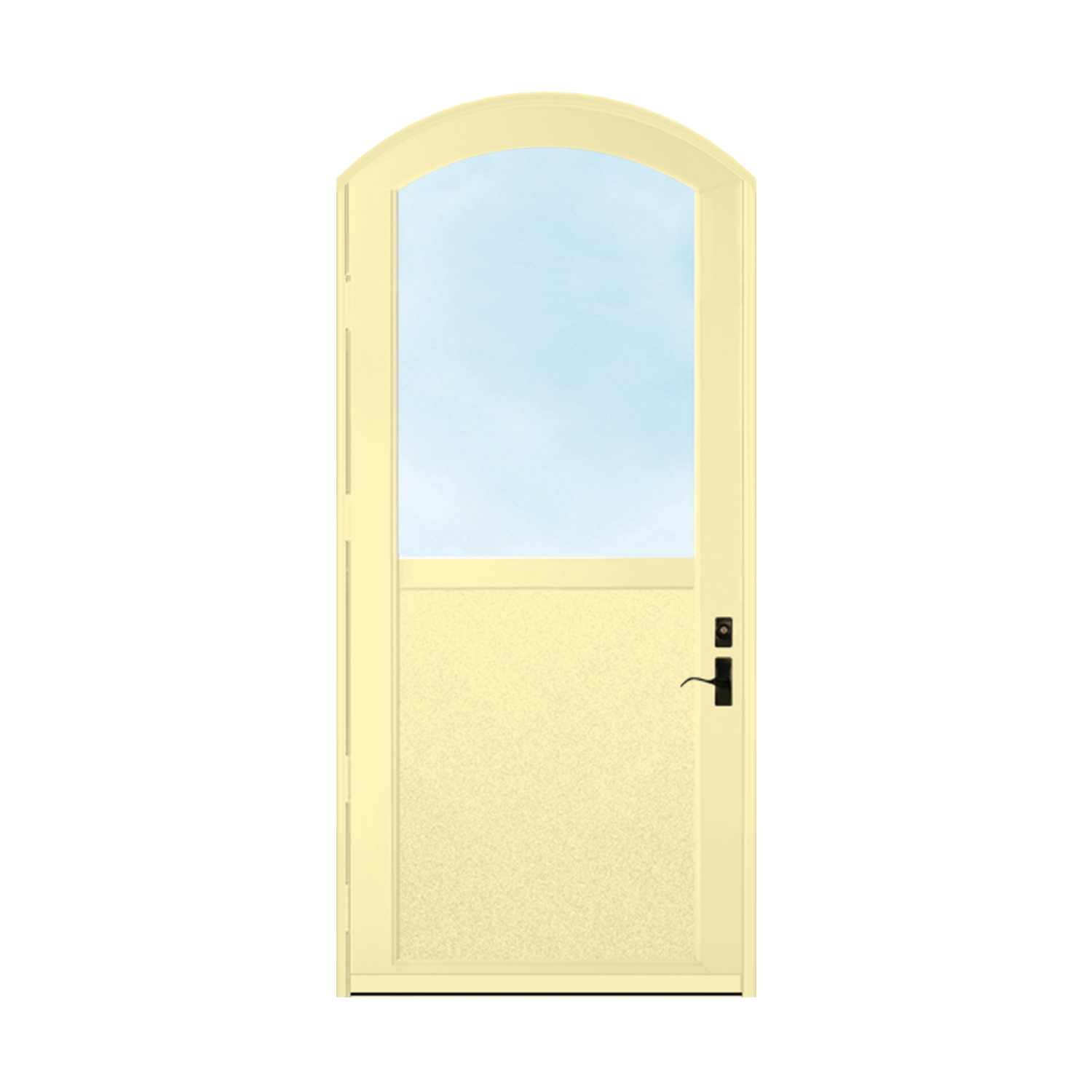 Arch Top Storm Door - 1/2 View With Flat Style