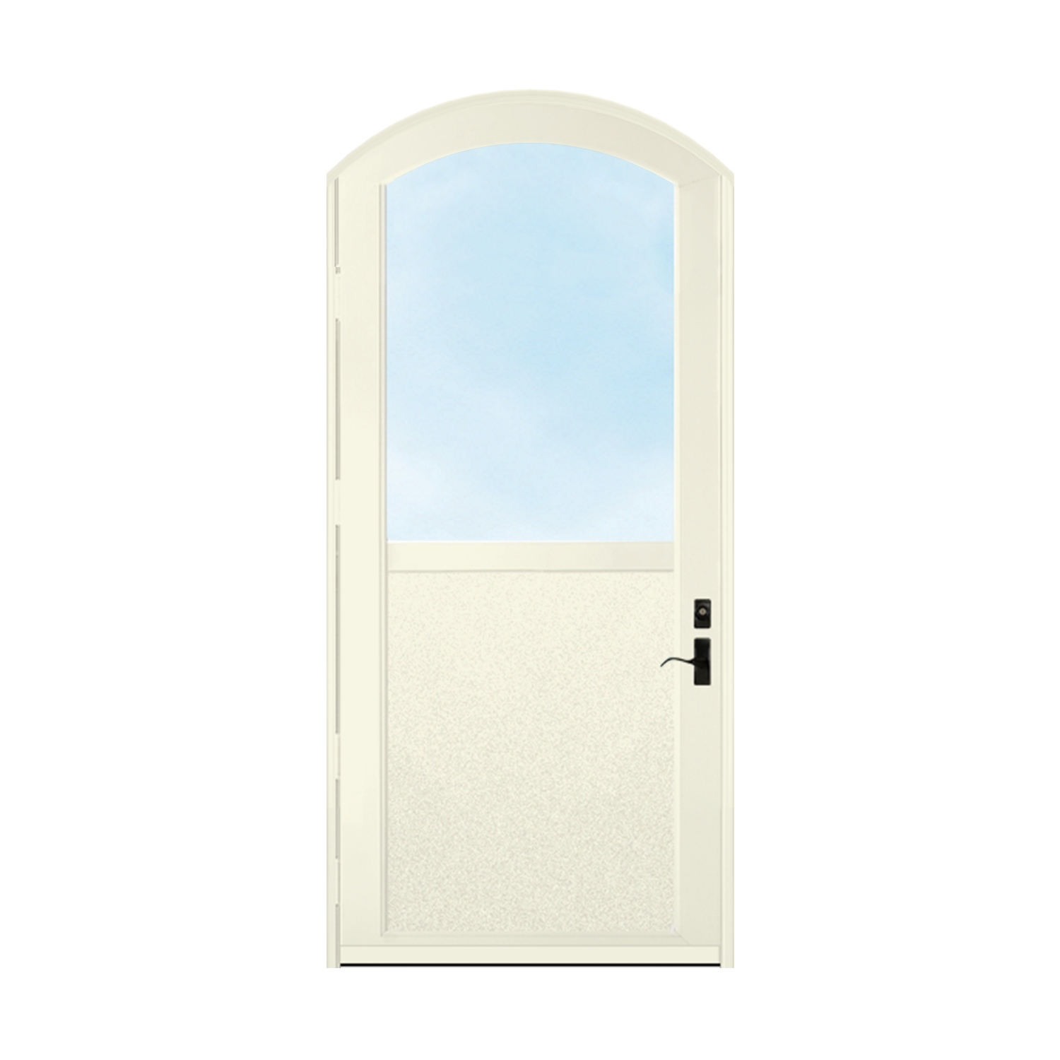 Arch Top Storm Door - 1/2 View With Flat Style