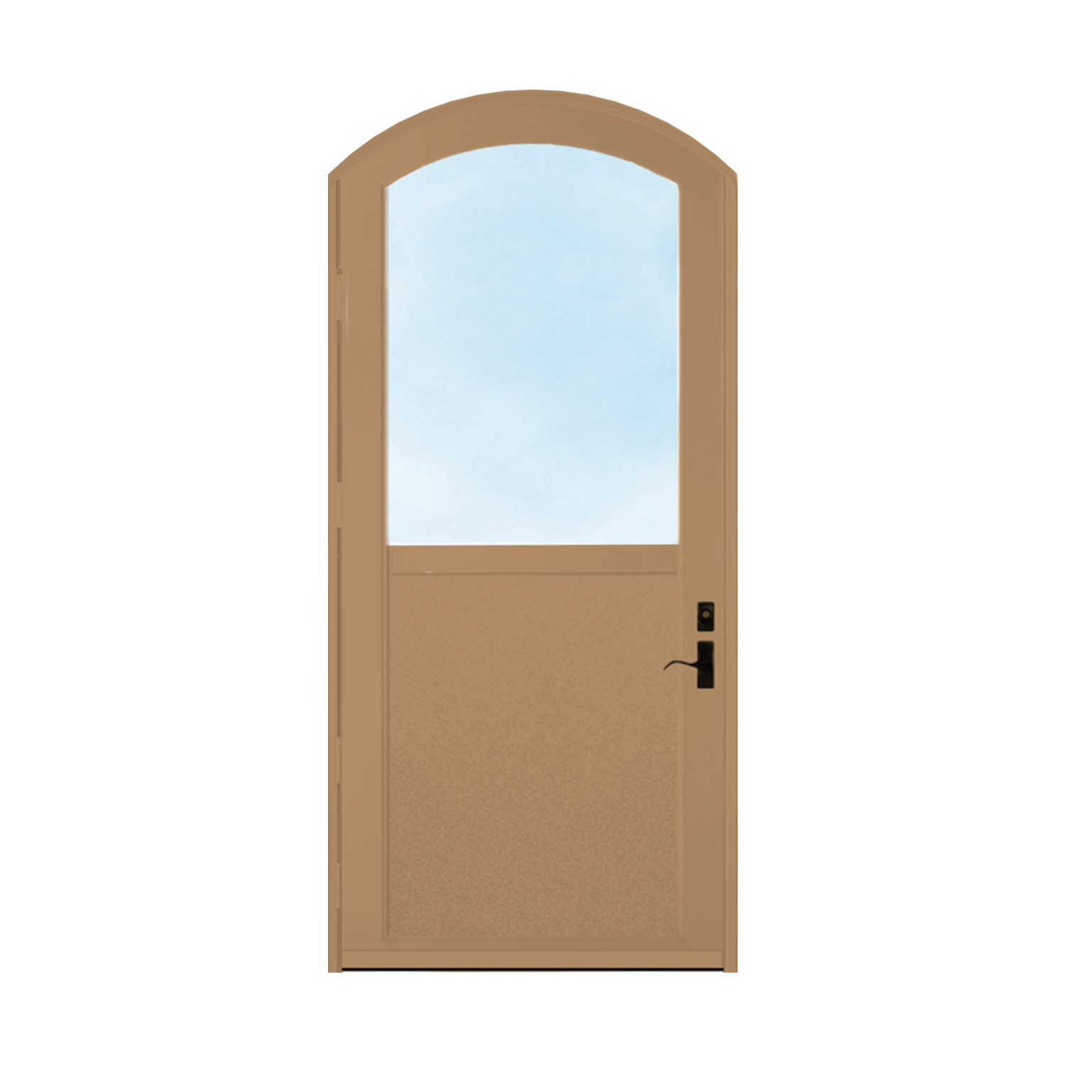 Arch Top Storm Door - 1/2 View With Flat Style