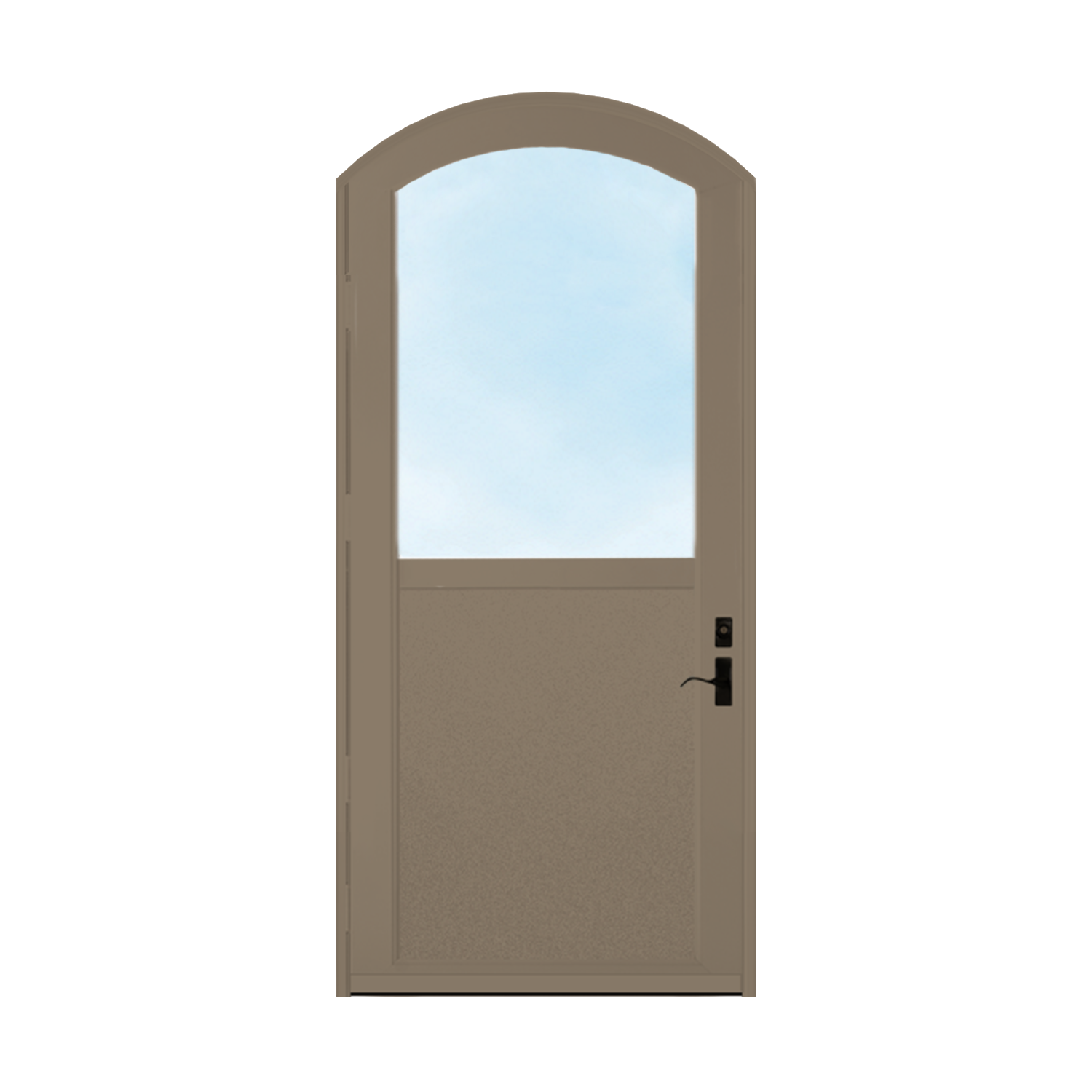 Arch Top Storm Door - 1/2 View With Flat Style