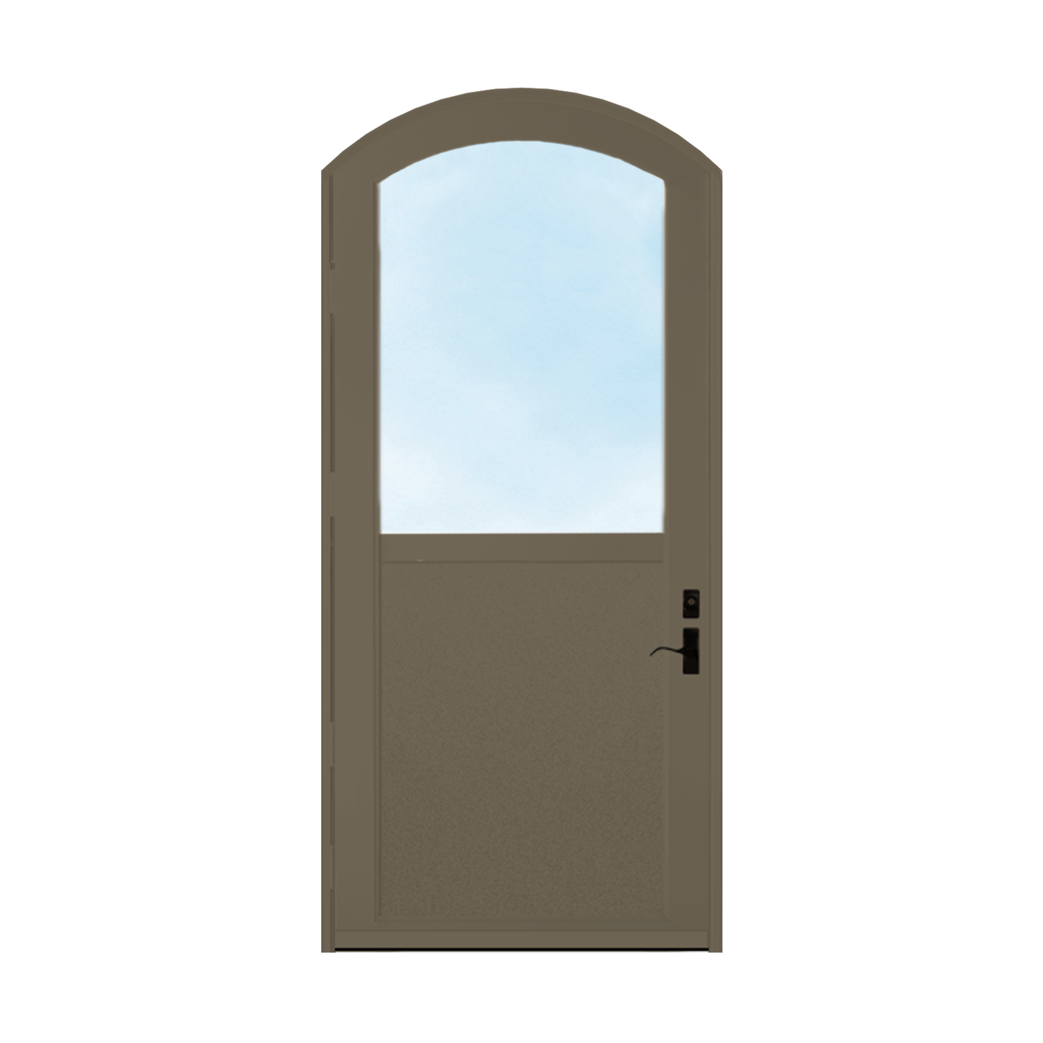 Arch Top Storm Door - 1/2 View With Flat Style