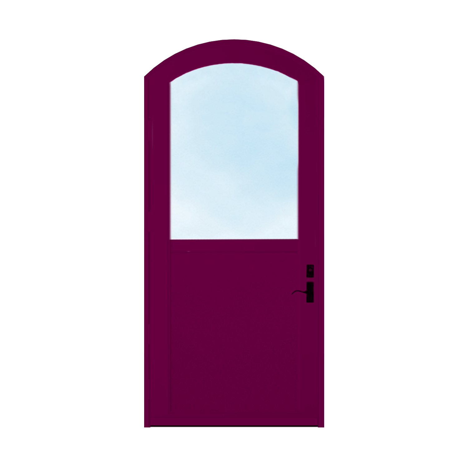 Arch Top Storm Door - 1/2 View With Flat Style