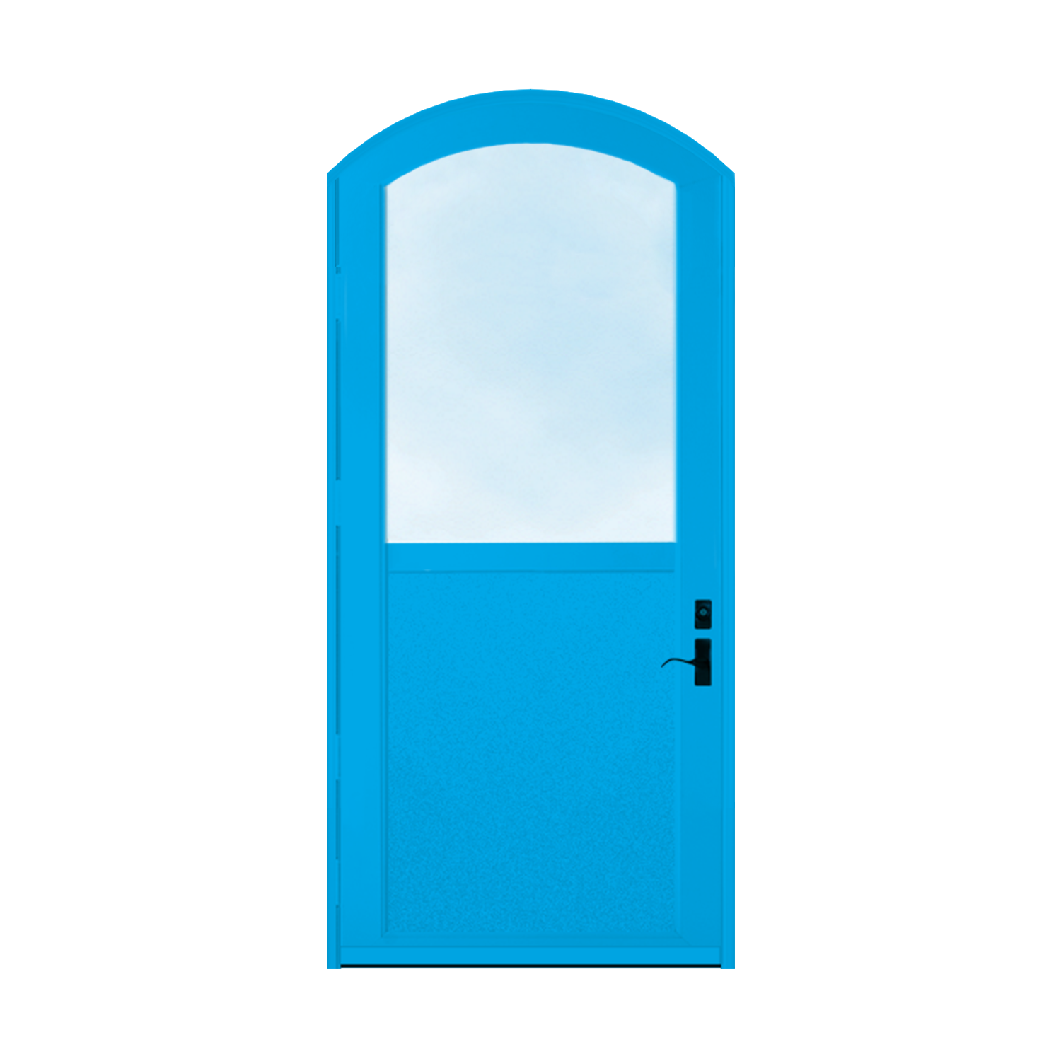 Arch Top Storm Door - 1/2 View With Flat Style