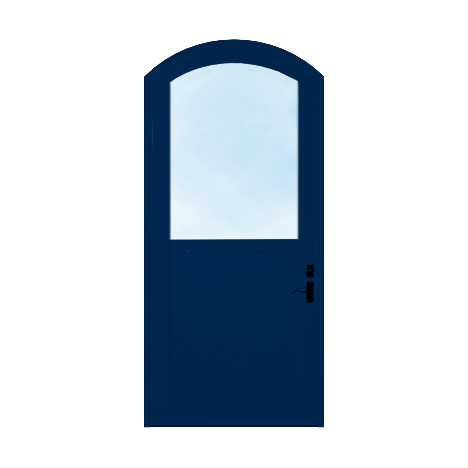 Arch Top Storm Door - 1/2 View With Flat Style