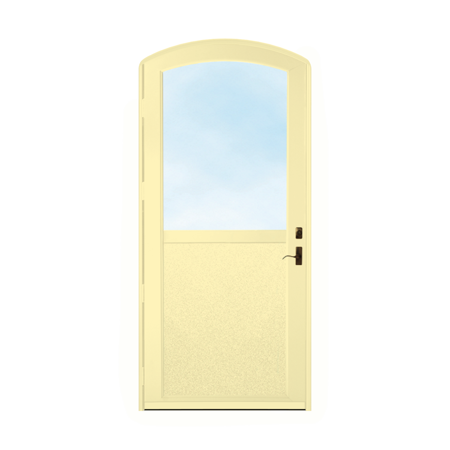 Arch Top Storm Door - 1/2 View With Flat Style