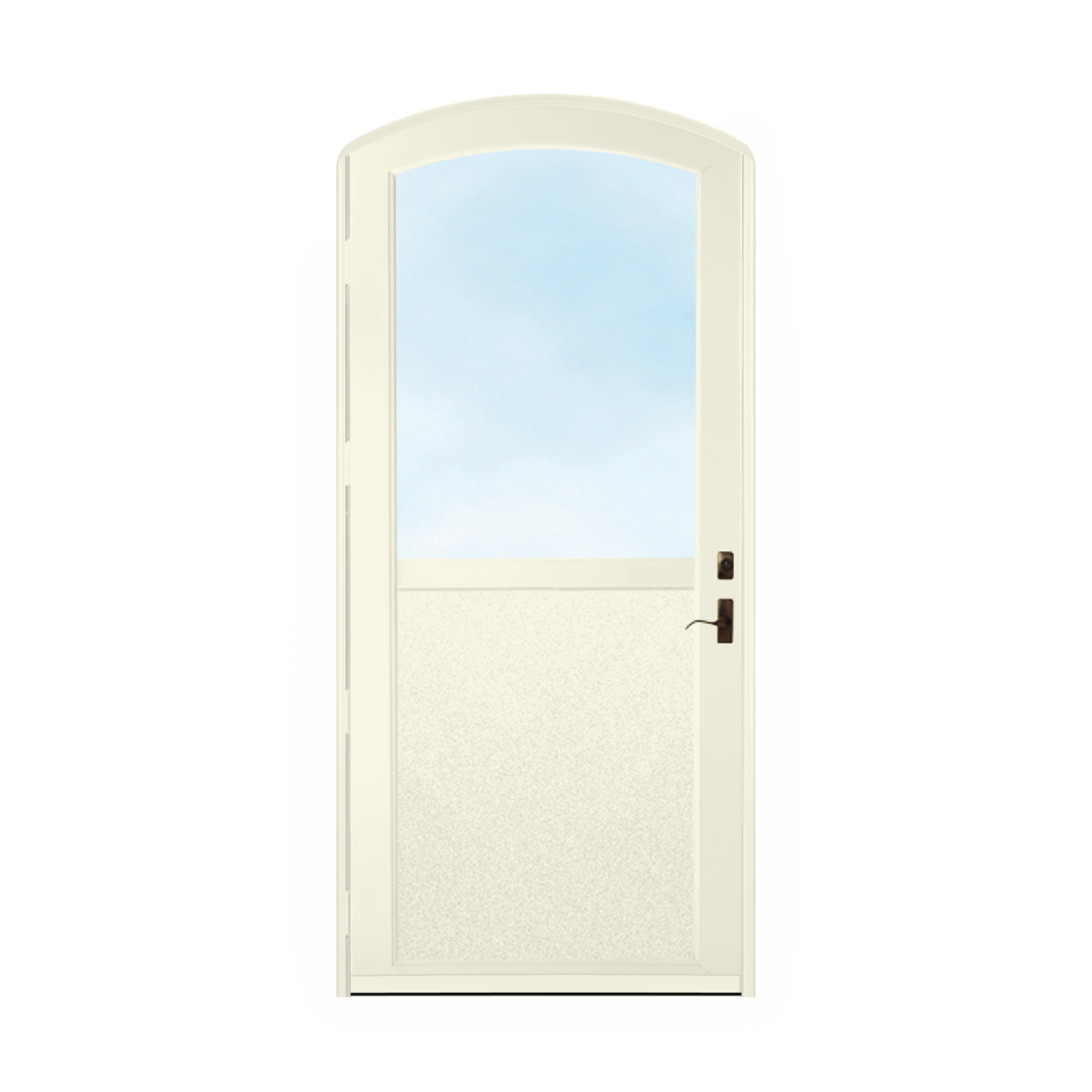 Arch Top Storm Door - 1/2 View With Flat Style