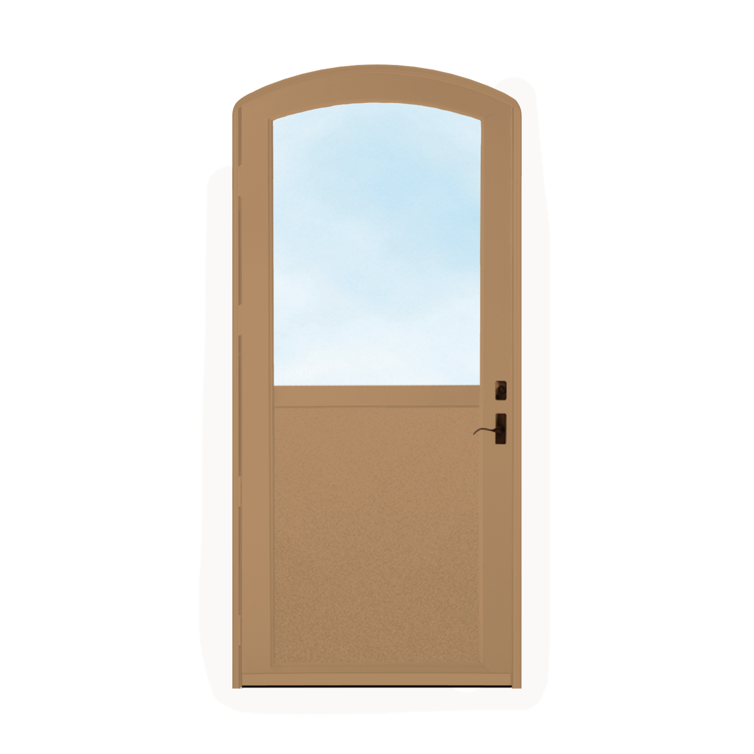 Arch Top Storm Door - 1/2 View With Flat Style