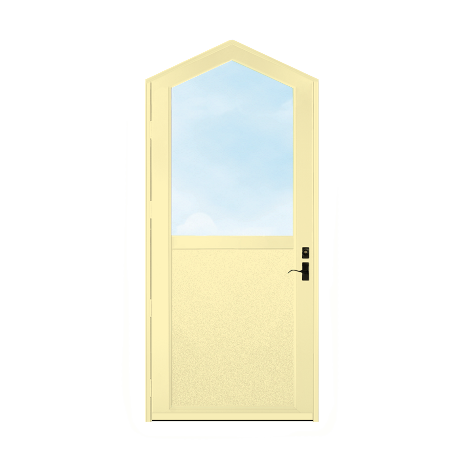 Arch Top Storm Door - 1/2 View With Flat Style