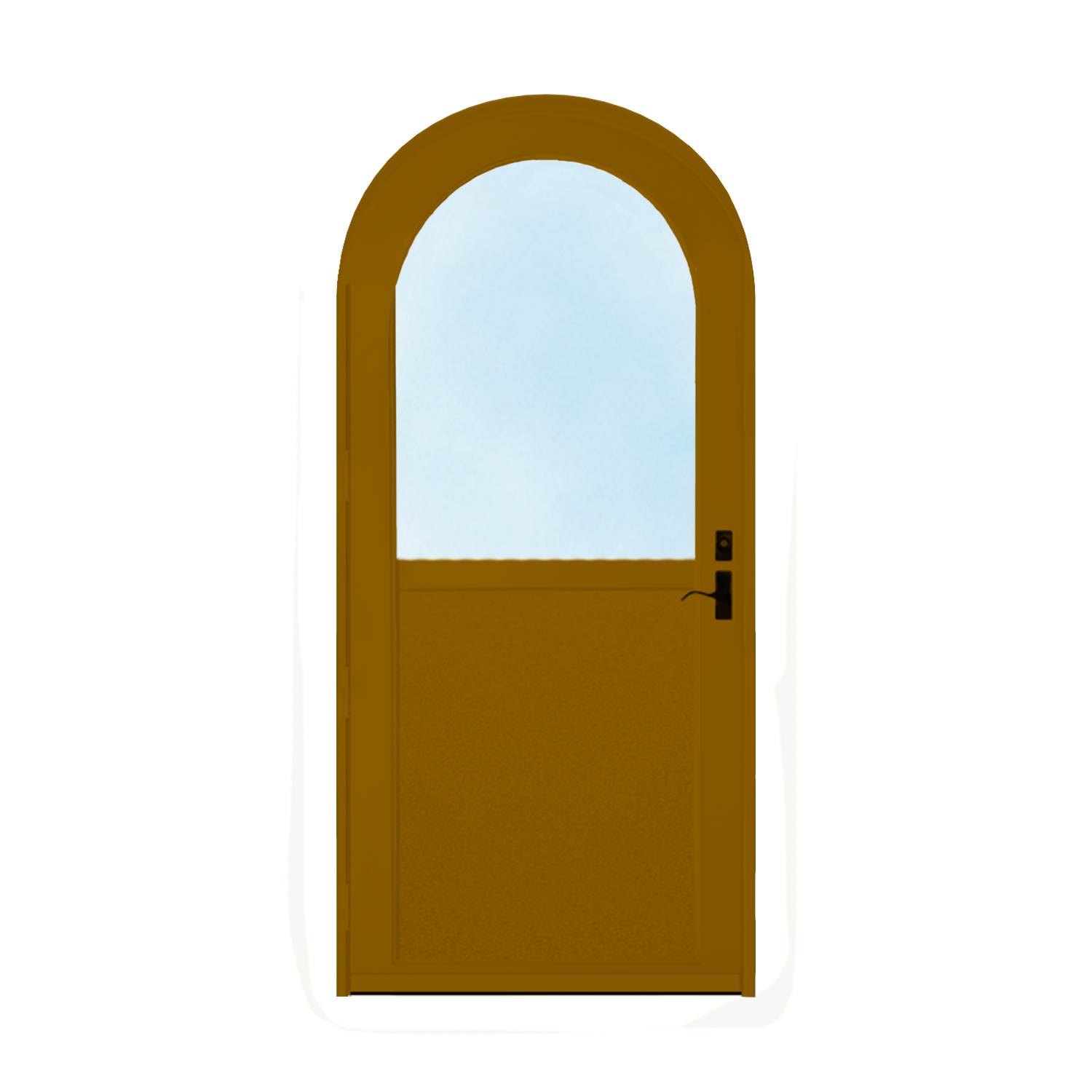 Arch Top Storm Door - 1/2 View With Flat Style