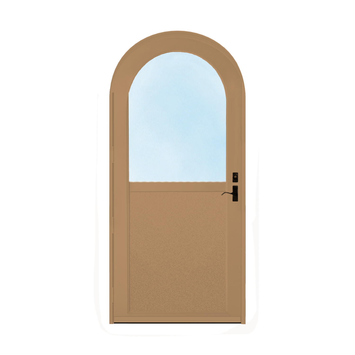 Arch Top Storm Door - 1/2 View With Flat Style