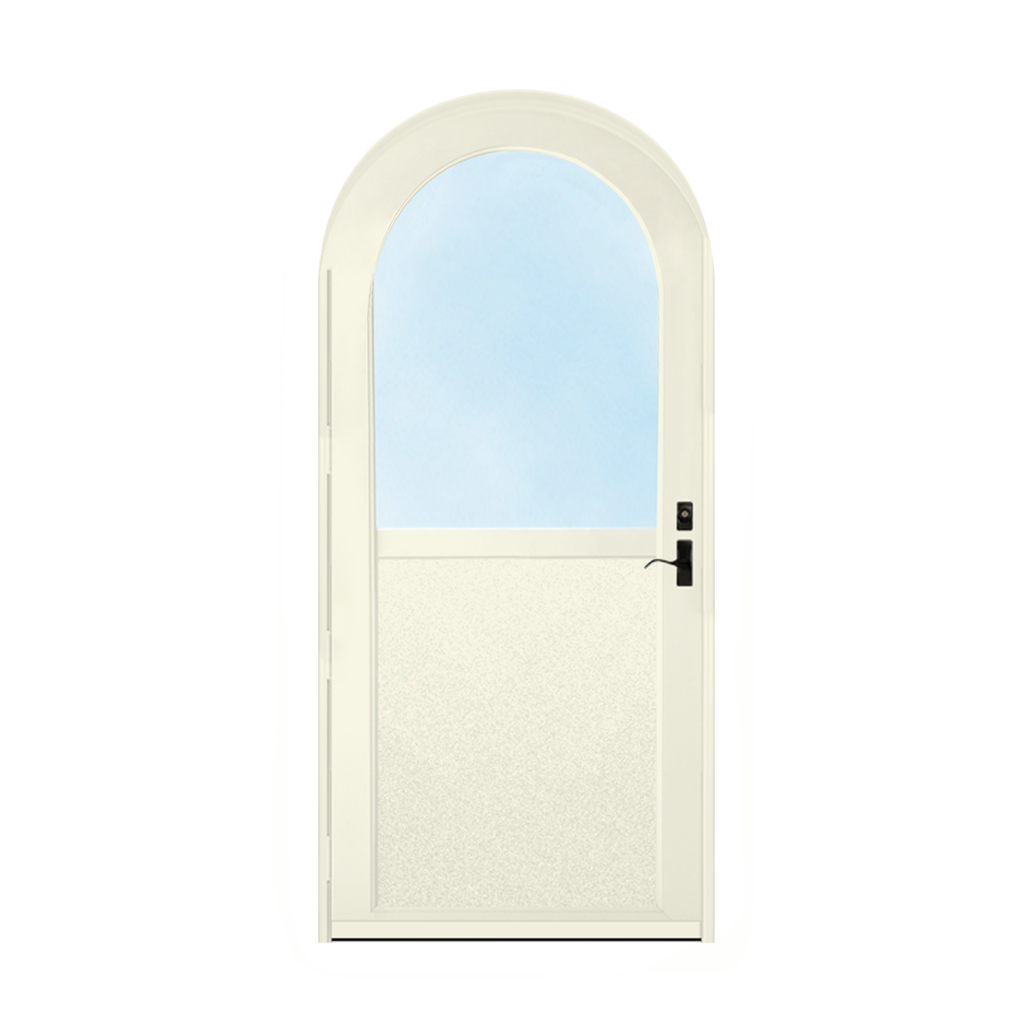 Arch Top Storm Door - 1/2 View With Flat Style