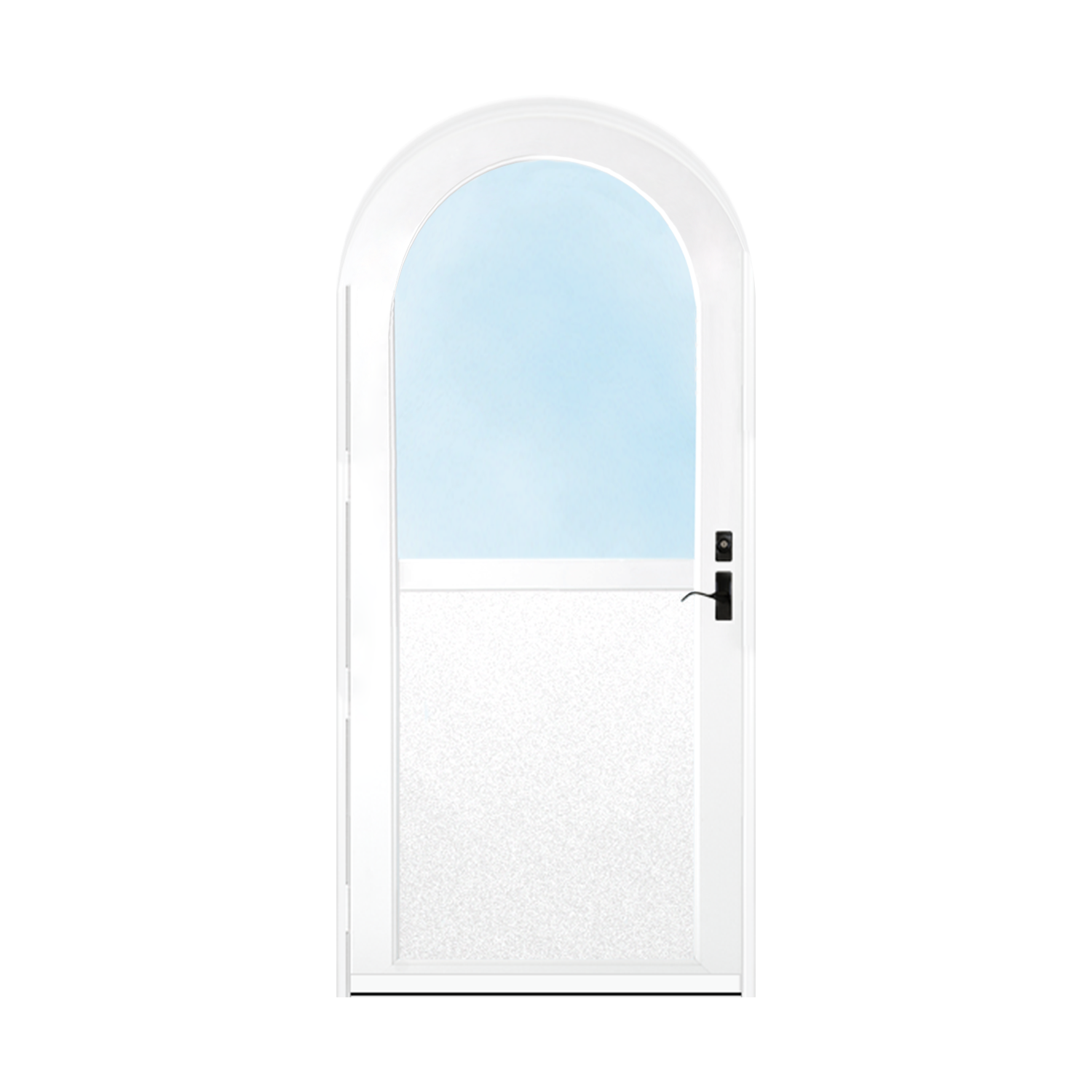 Arch Top Storm Door - 1/2 View With Flat Style