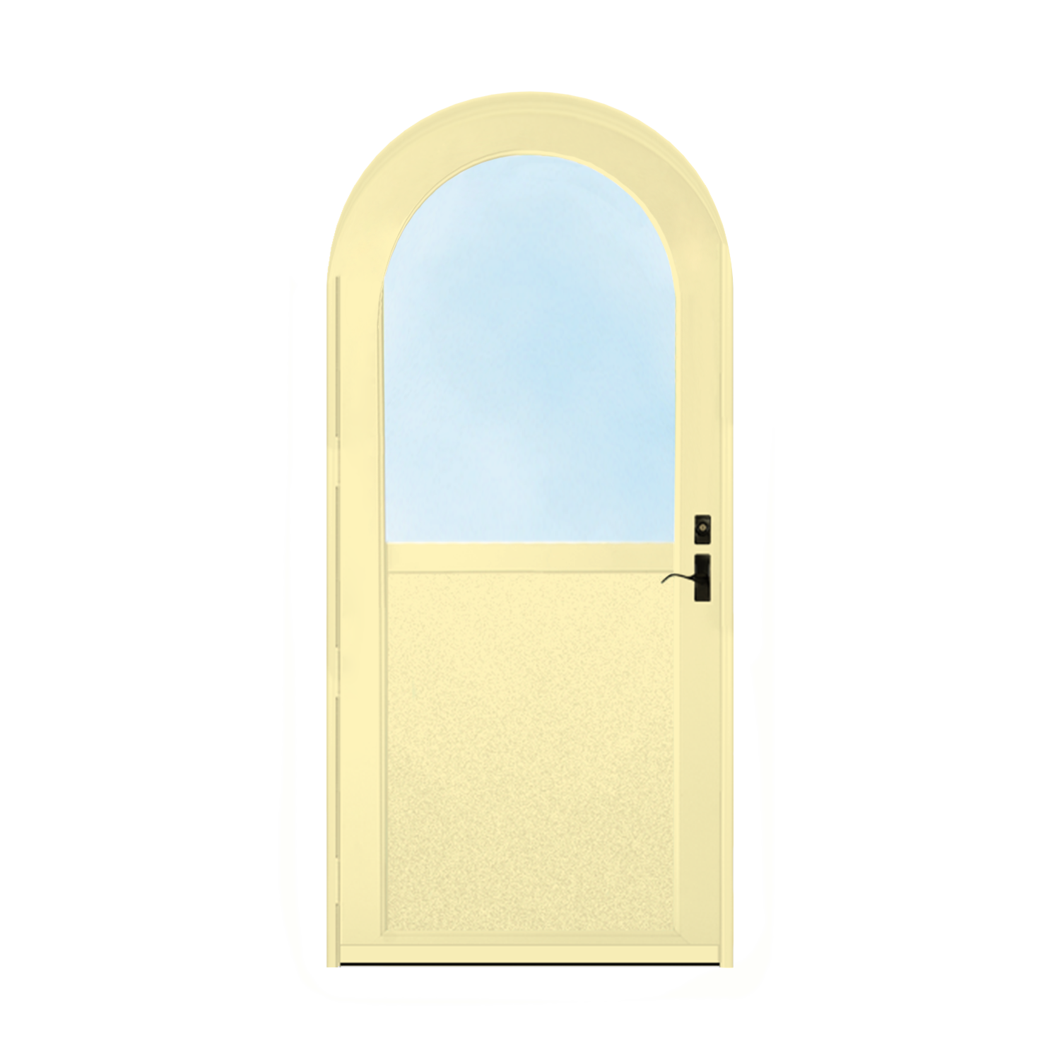 Arch Top Storm Door - 1/2 View With Flat Style