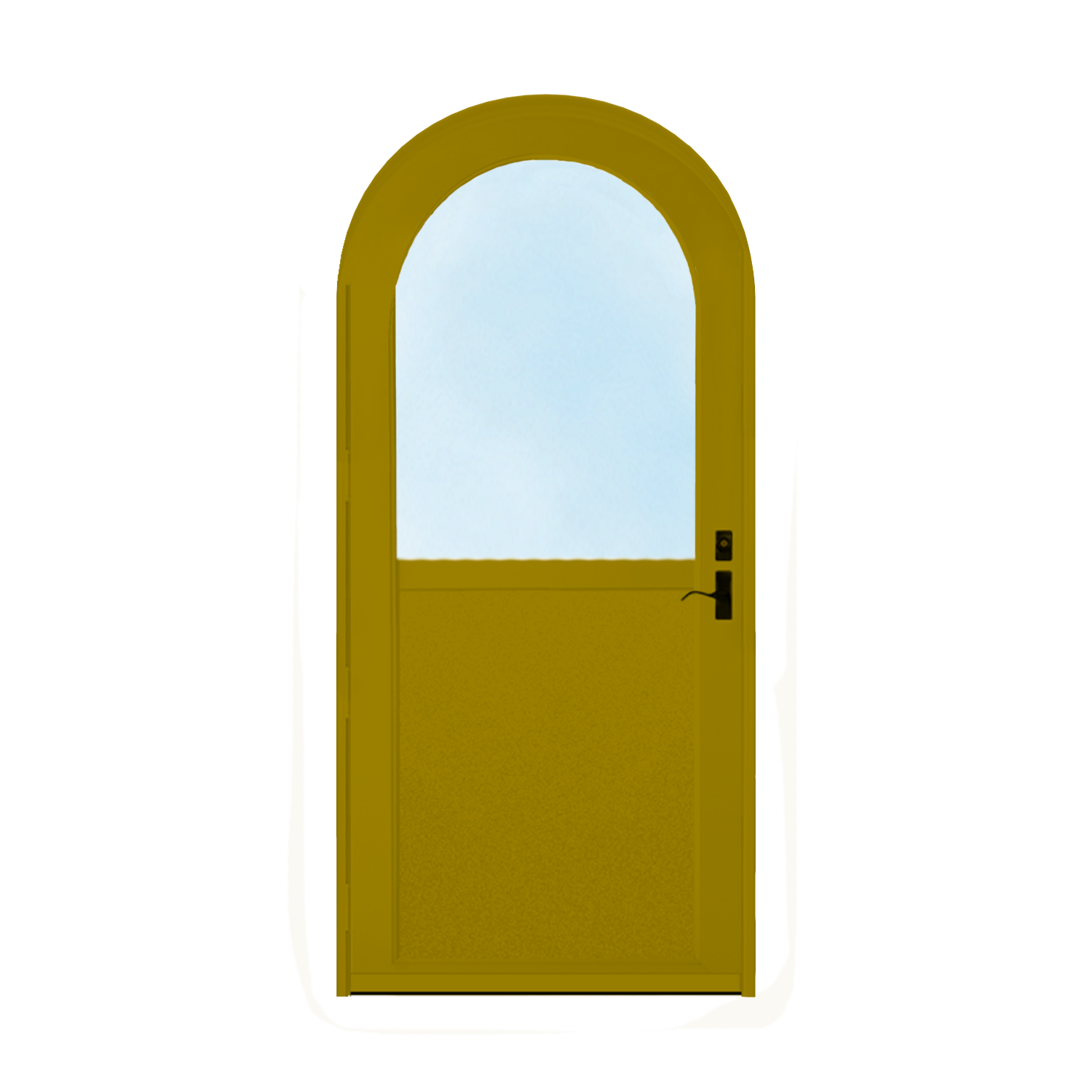 Arch Top Storm Door - 1/2 View With Flat Style