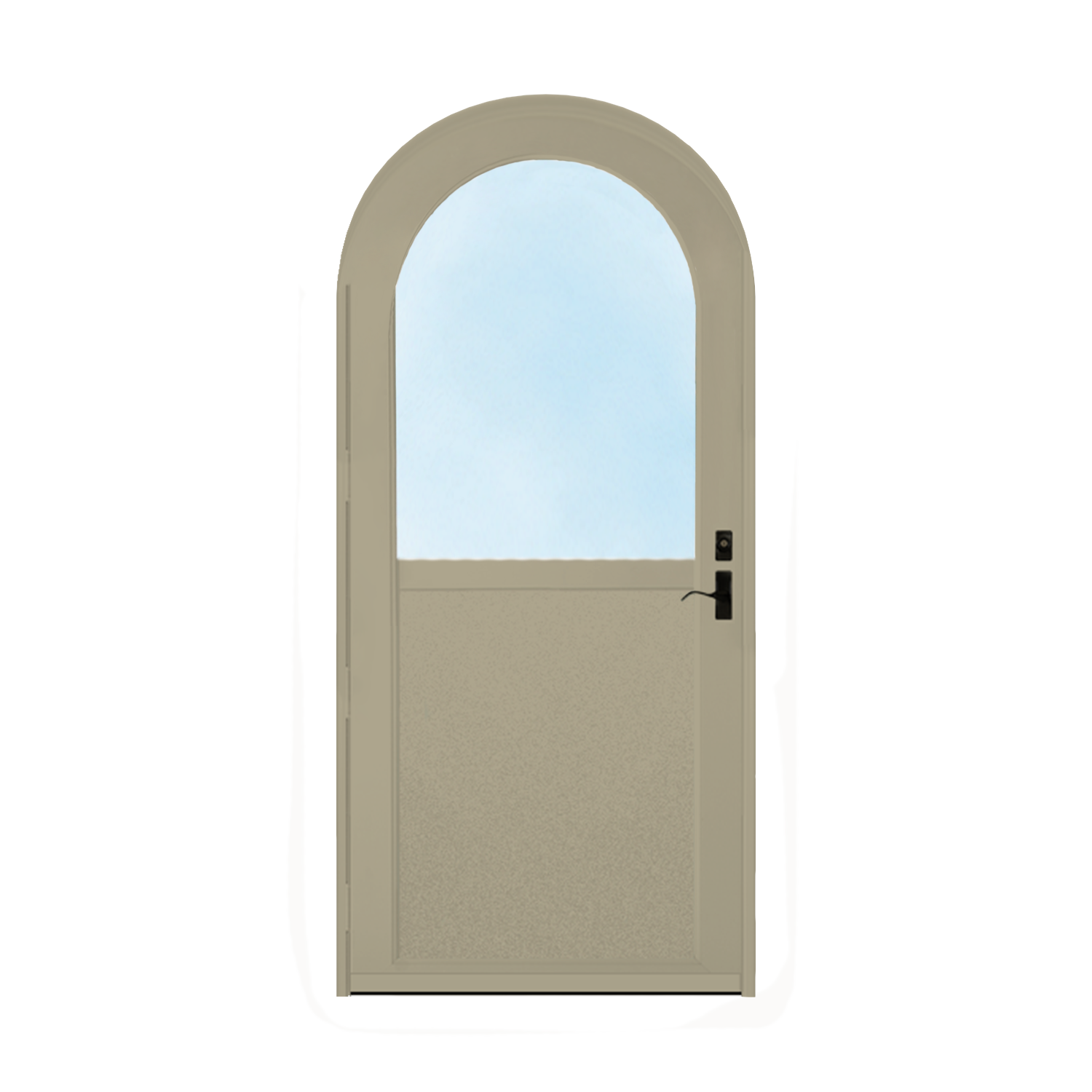 Arch Top Storm Door - 1/2 View With Flat Style