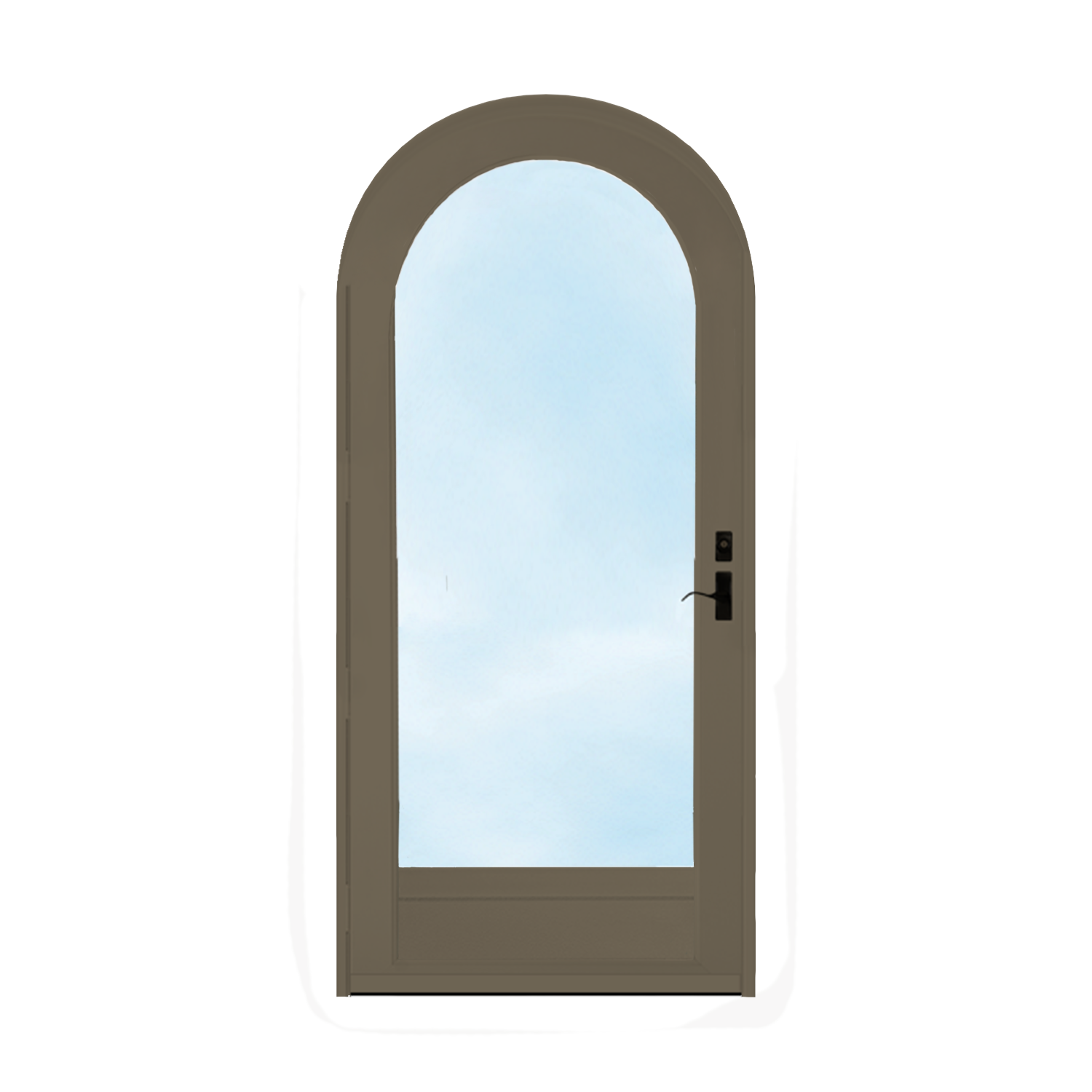 Arch Top Storm Door -Full View W/Kickplate