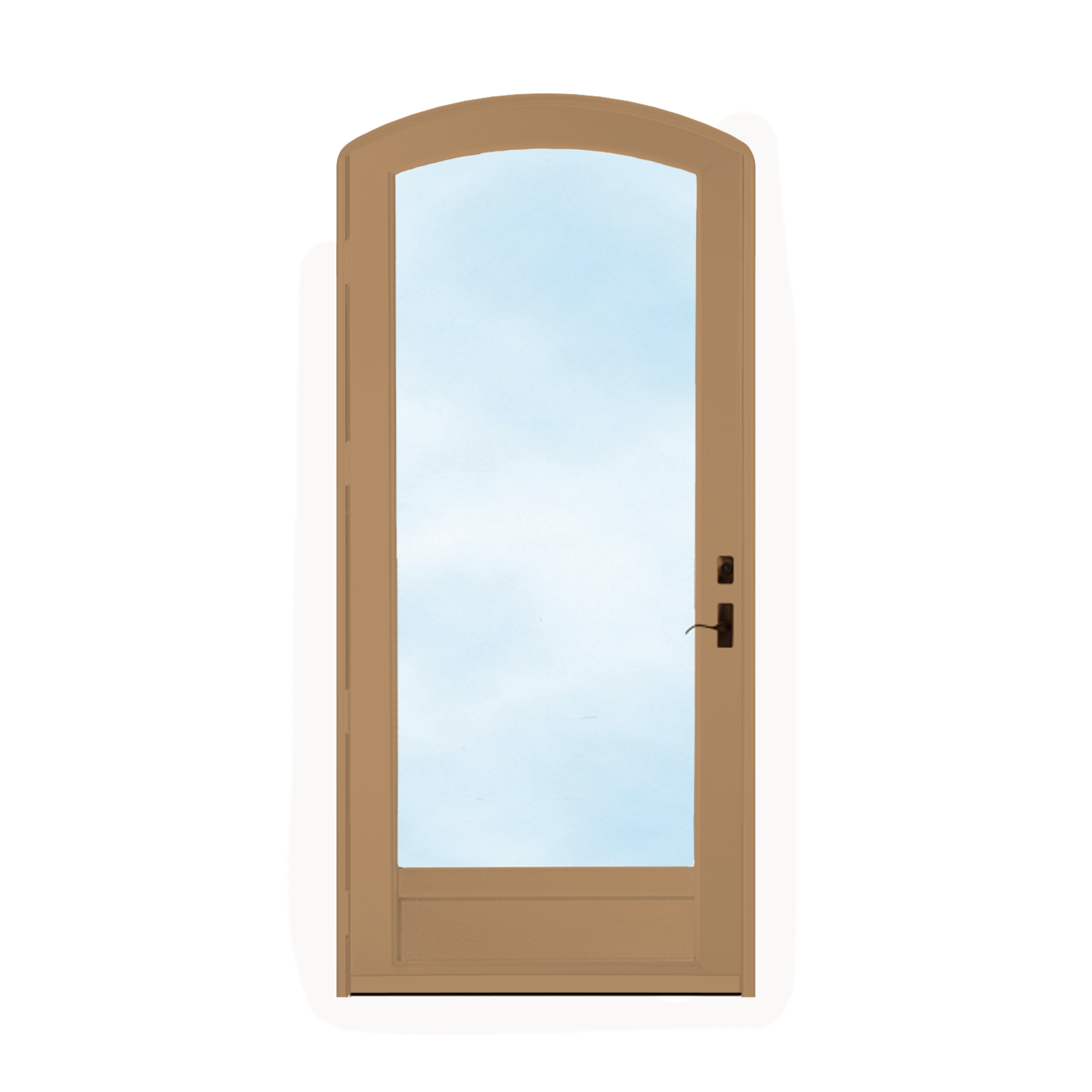 Arch Top Storm Door -Full View W/Kickplate