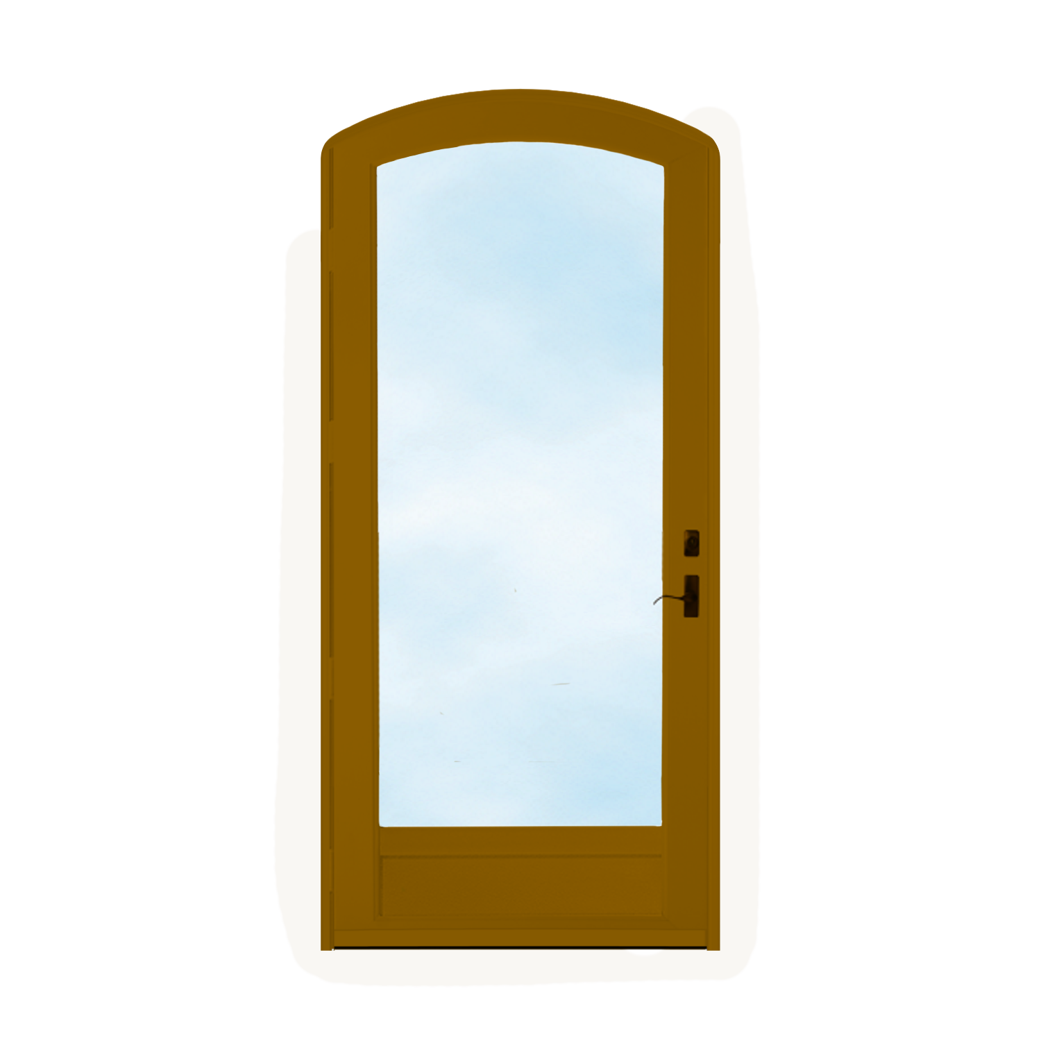 Arch Top Storm Door -Full View W/Kickplate