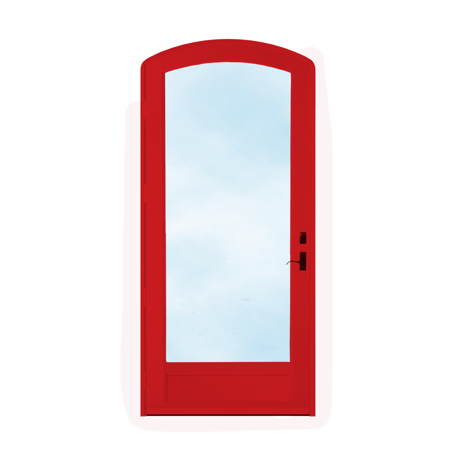 Arch Top Storm Door -Full View W/Kickplate