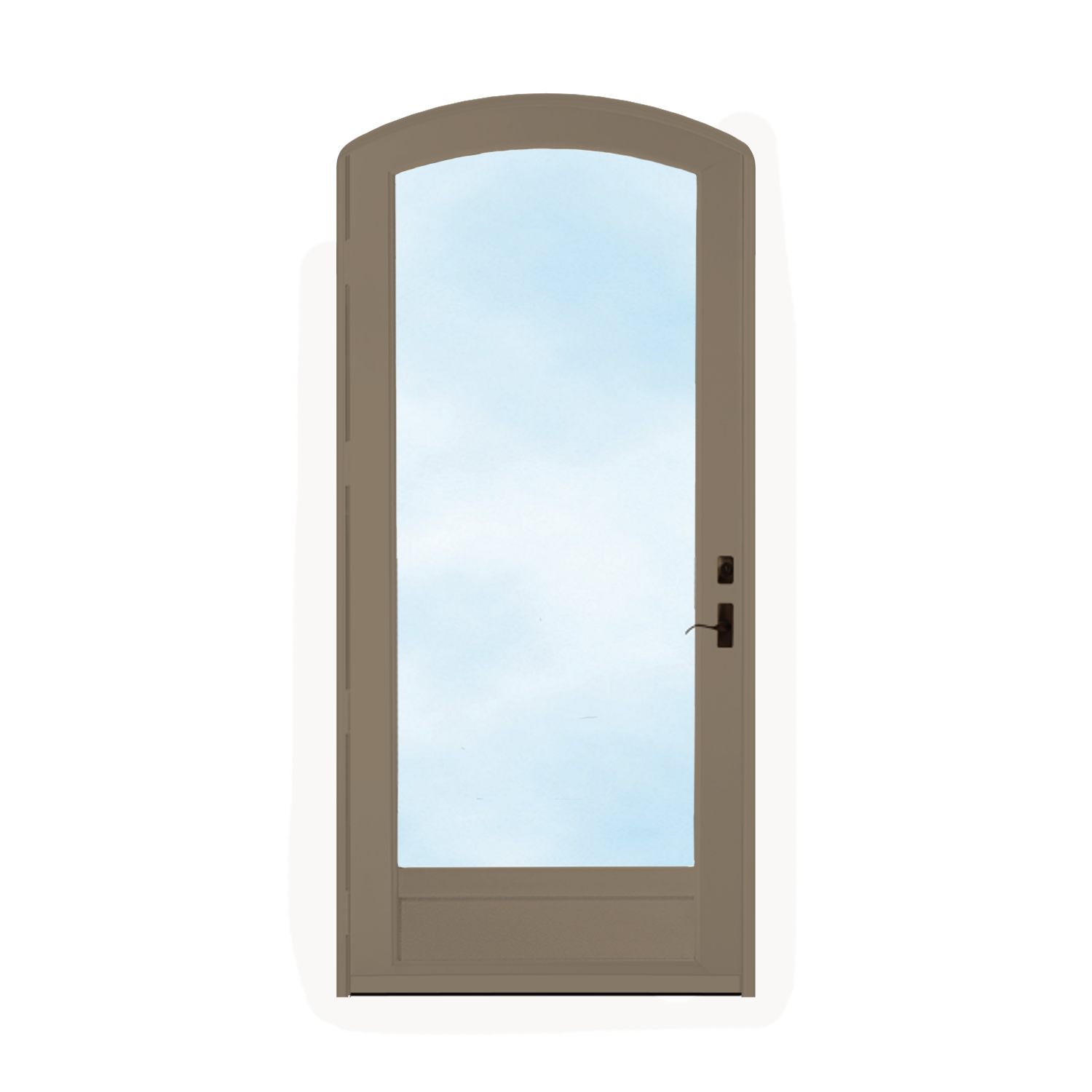 Arch Top Storm Door -Full View W/Kickplate