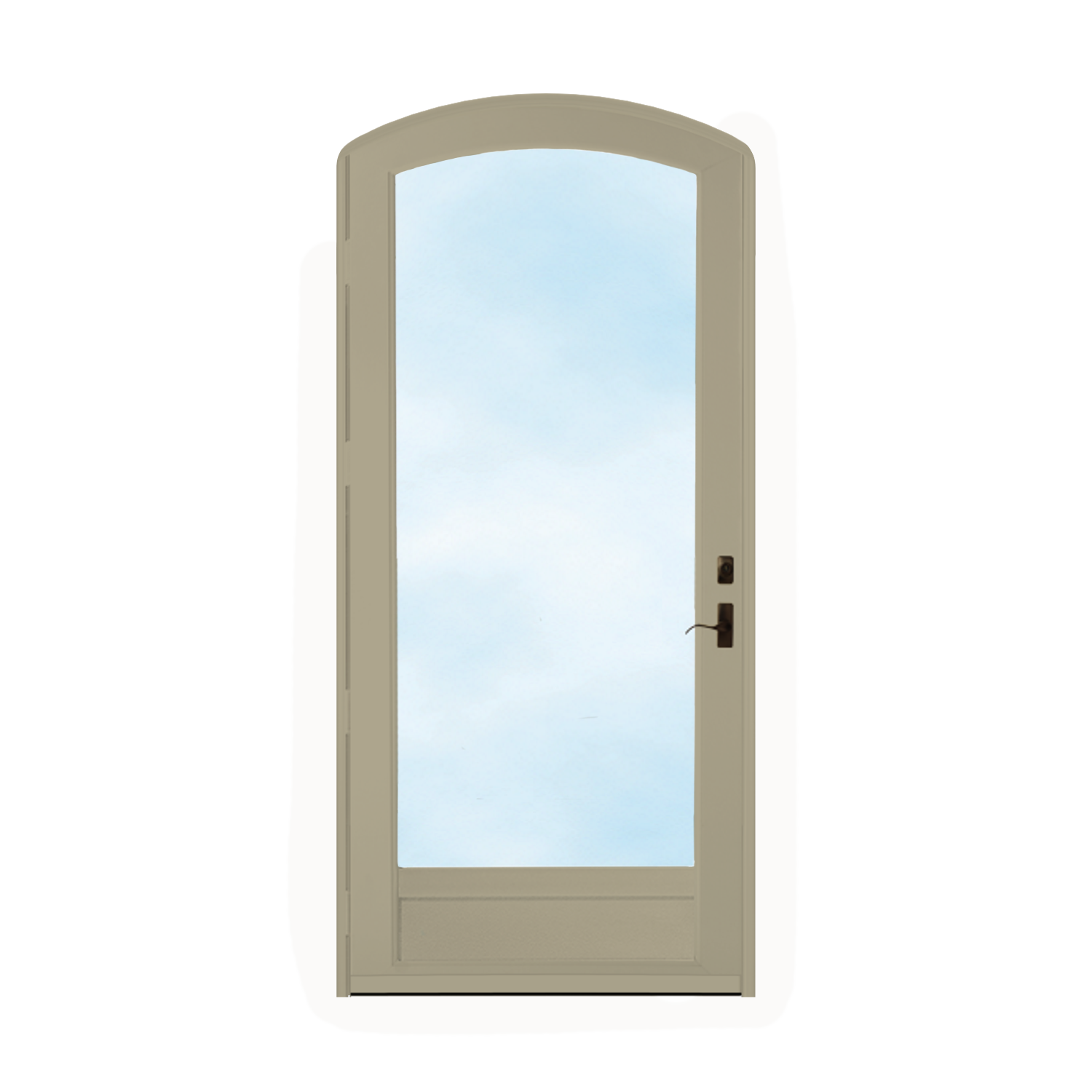 Arch Top Storm Door -Full View W/Kickplate