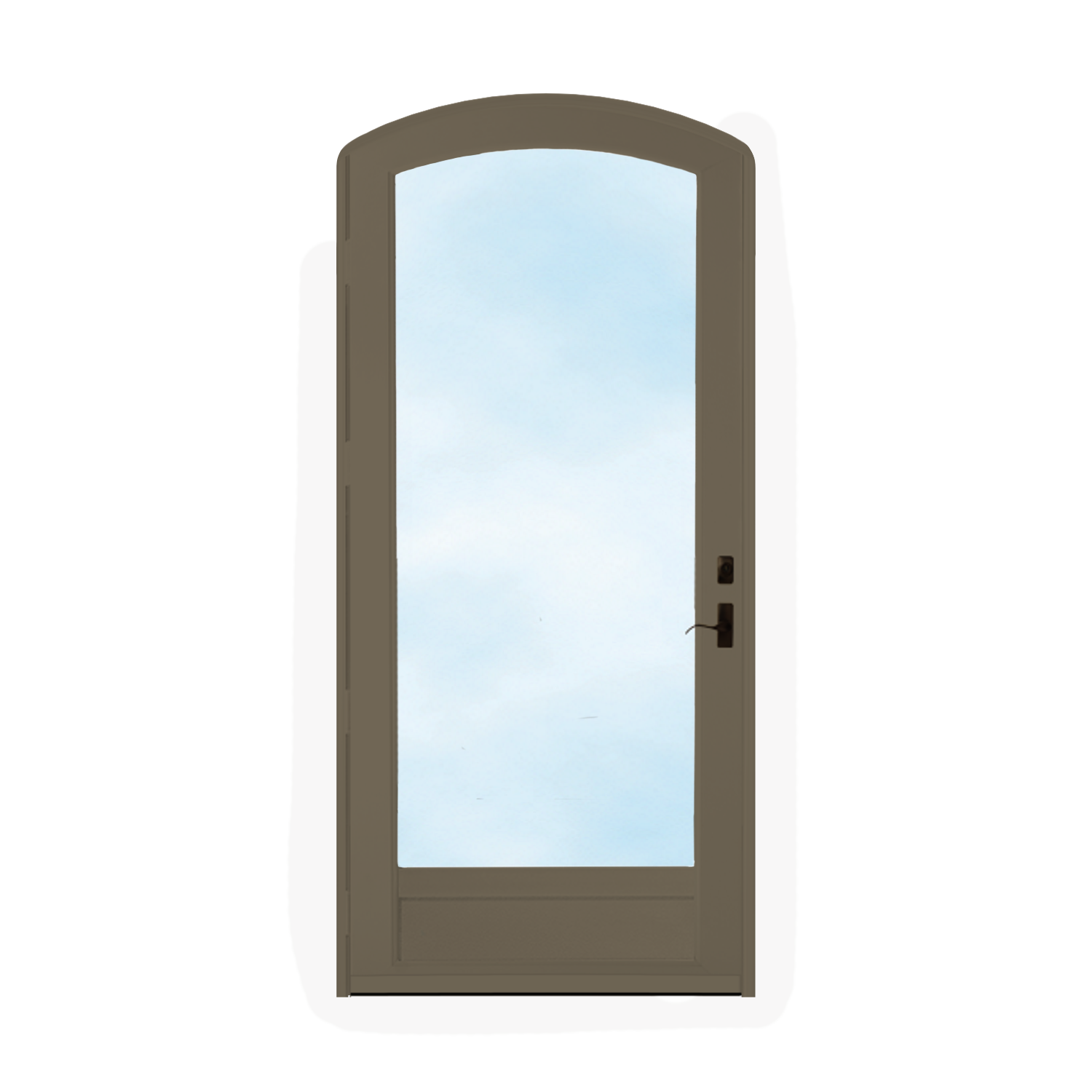 Arch Top Storm Door -Full View W/Kickplate