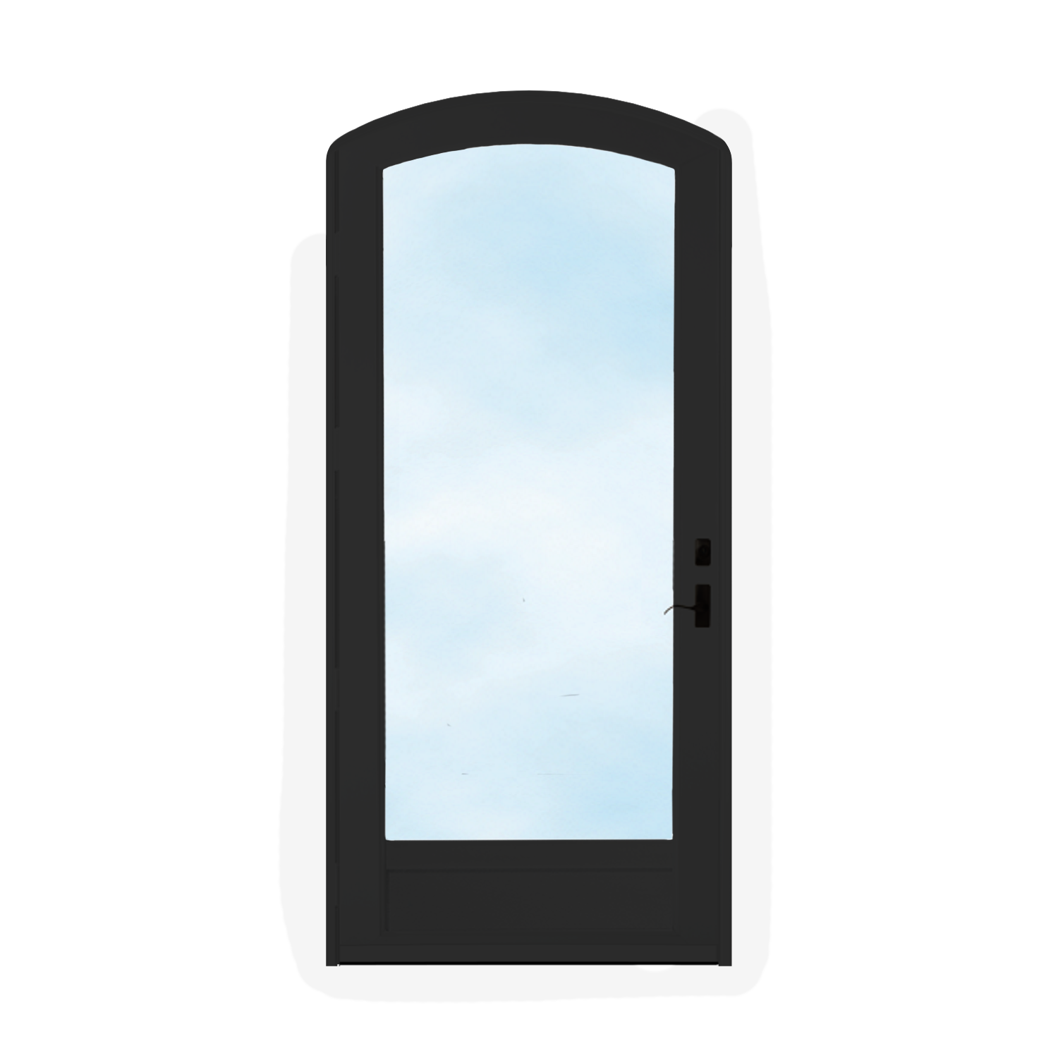 Arch Top Storm Door -Full View W/Kickplate