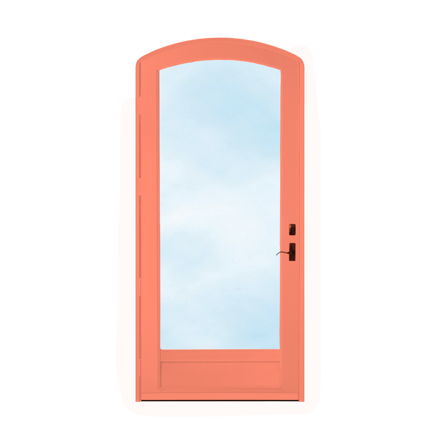 Arch Top Storm Door -Full View W/Kickplate