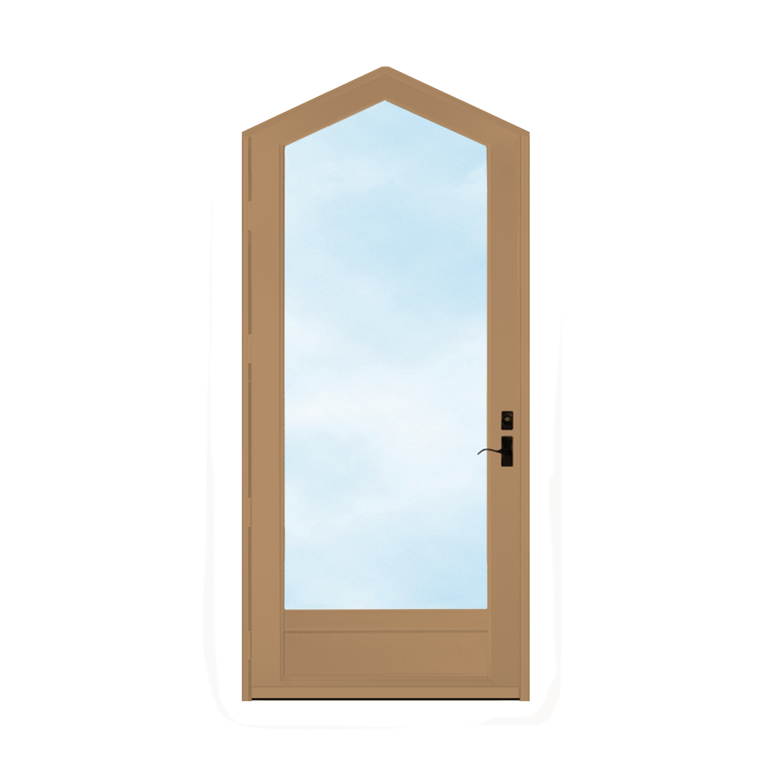 Arch Top Storm Door -Full View W/Kickplate
