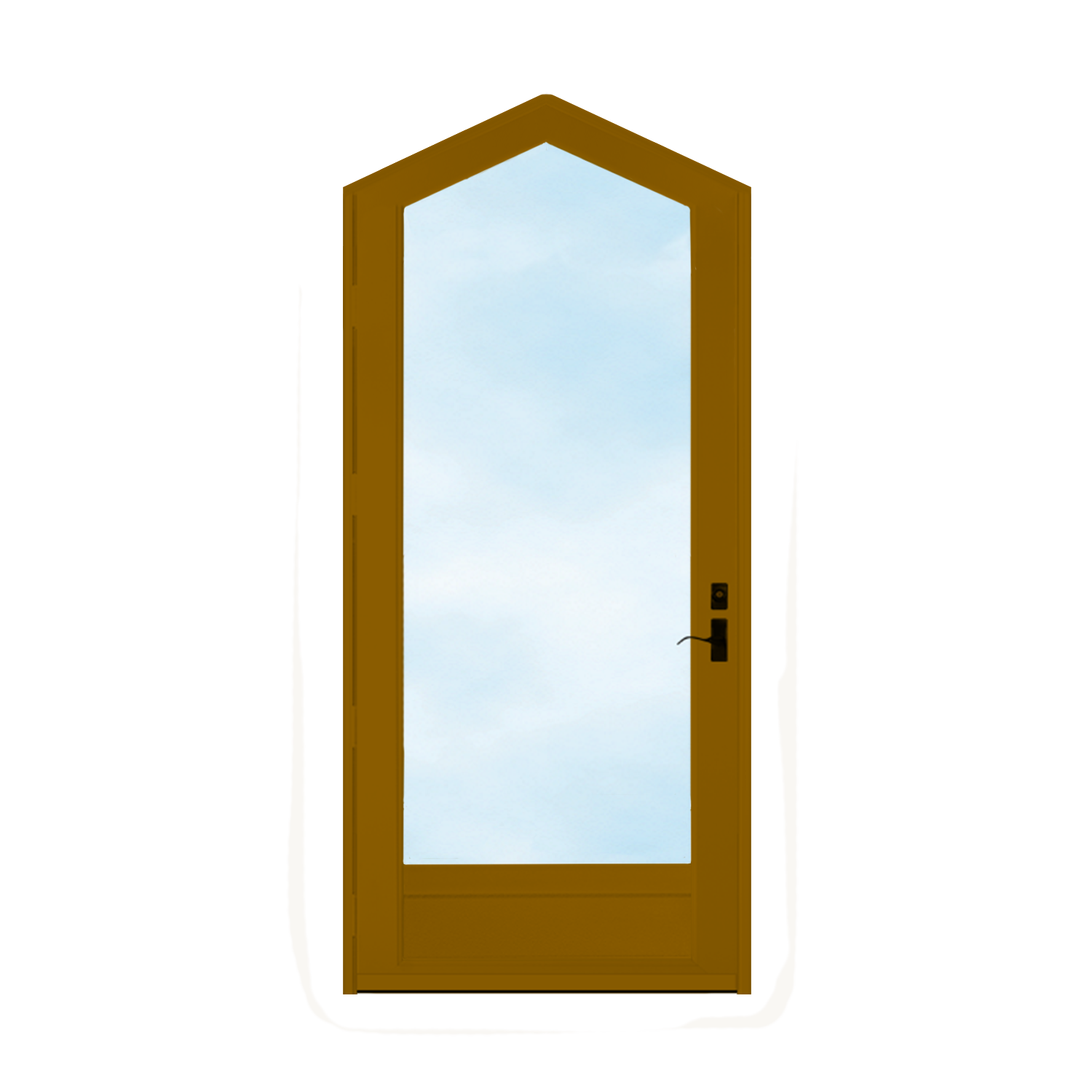 Arch Top Storm Door -Full View W/Kickplate