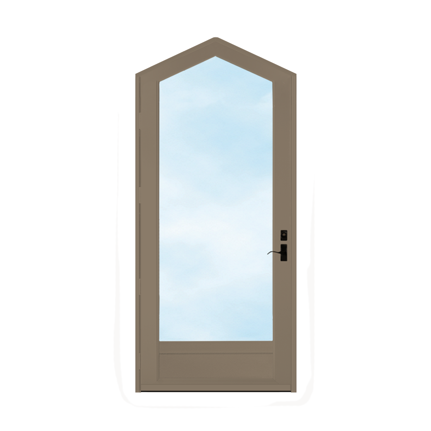 Arch Top Storm Door -Full View W/Kickplate