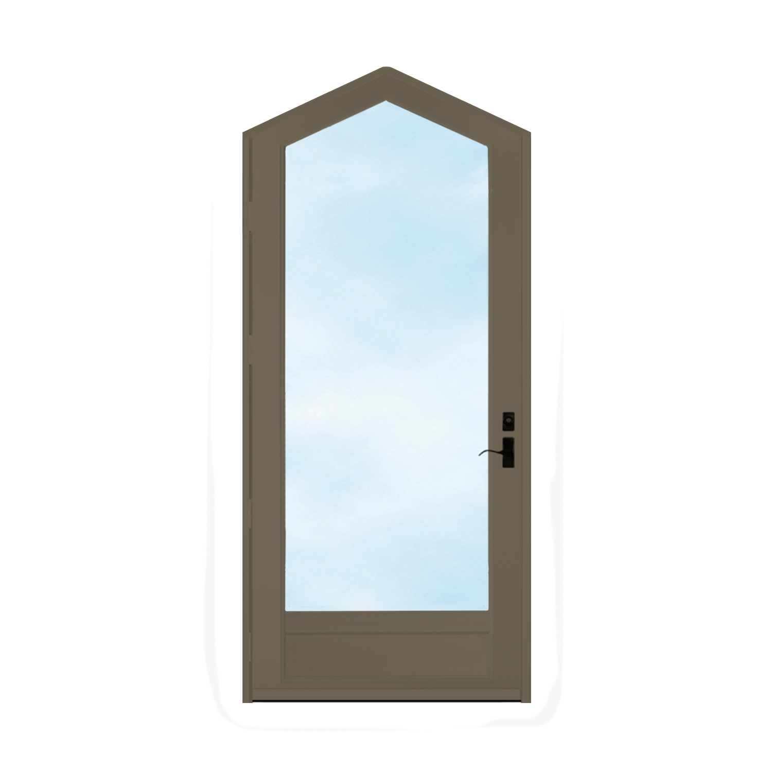 Arch Top Storm Door -Full View W/Kickplate