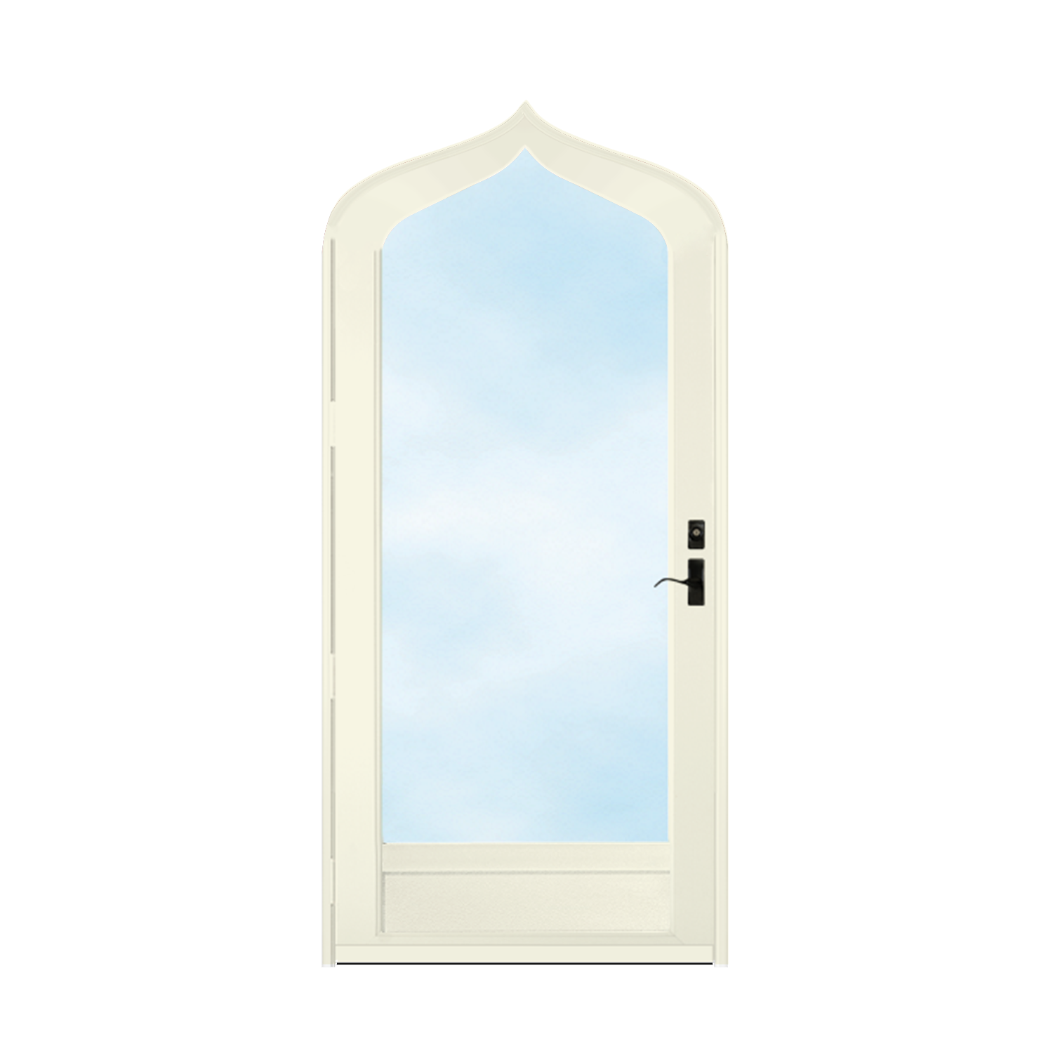 Arch Top Storm Door -Full View W/Kickplate