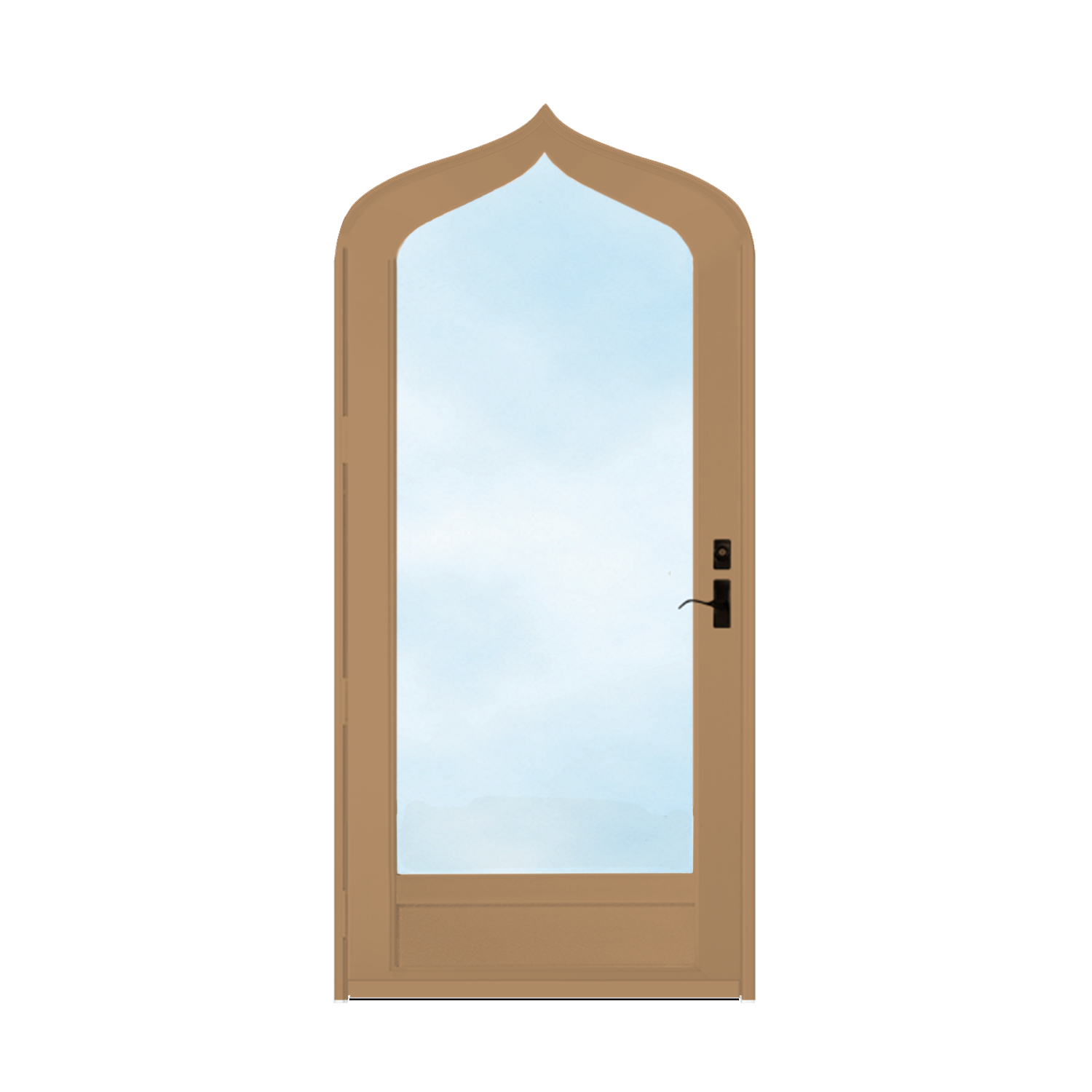 Arch Top Storm Door -Full View W/Kickplate