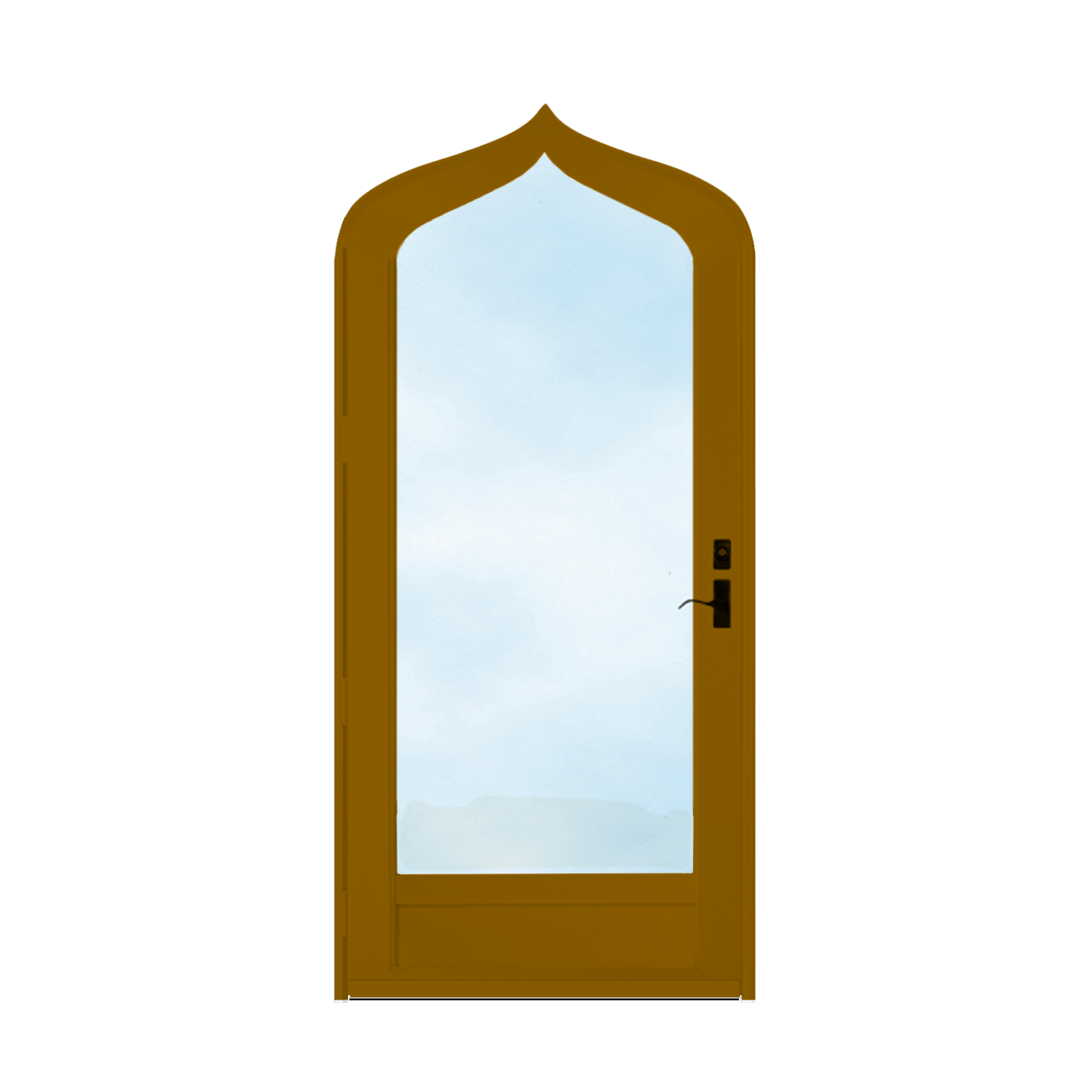 Arch Top Storm Door -Full View W/Kickplate