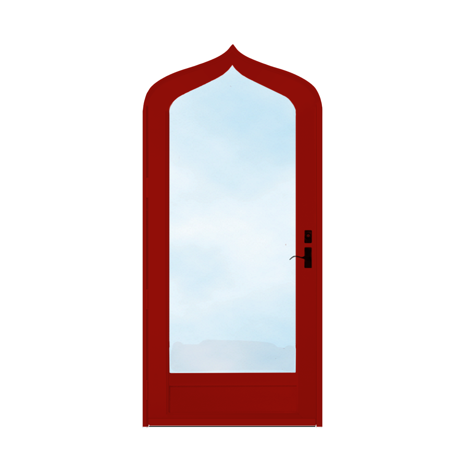 Arch Top Storm Door -Full View W/Kickplate