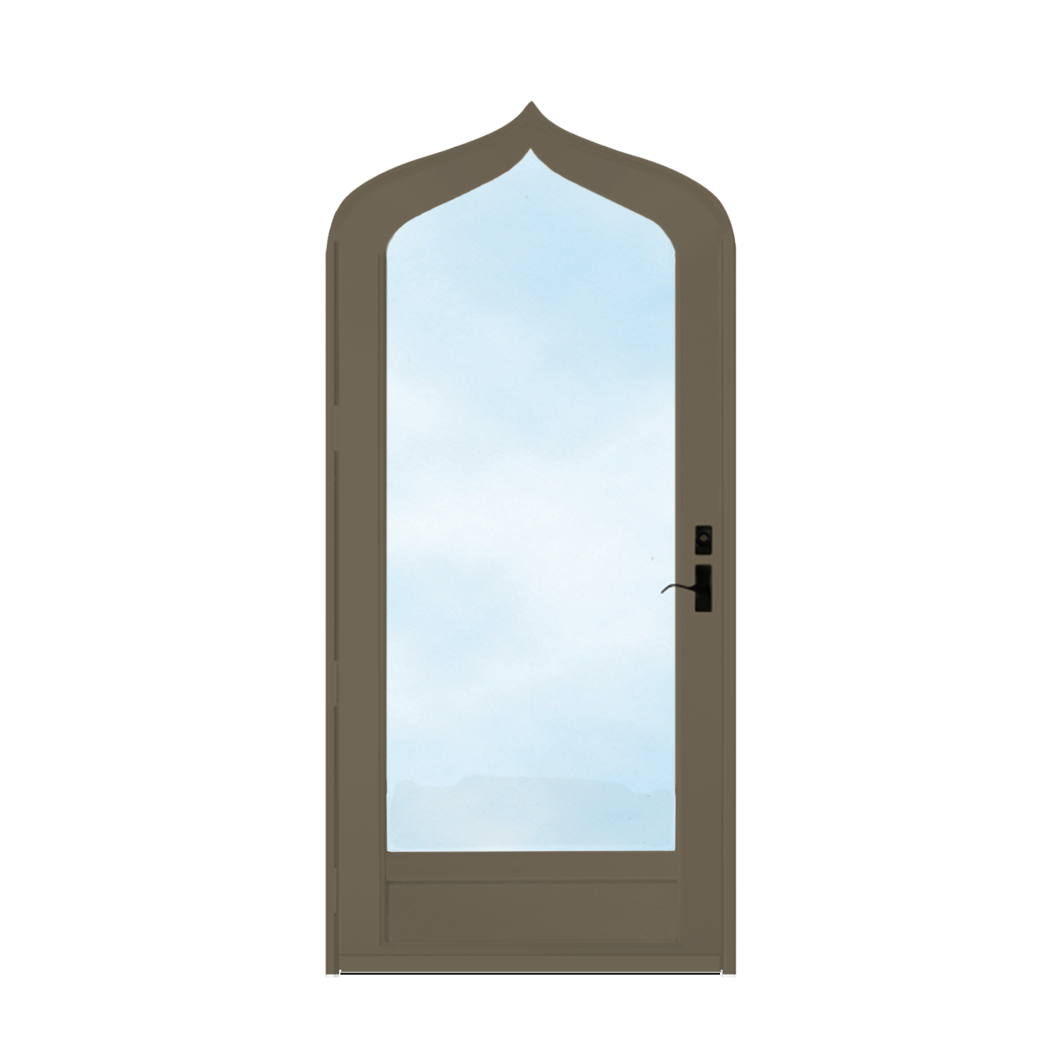 Arch Top Storm Door -Full View W/Kickplate