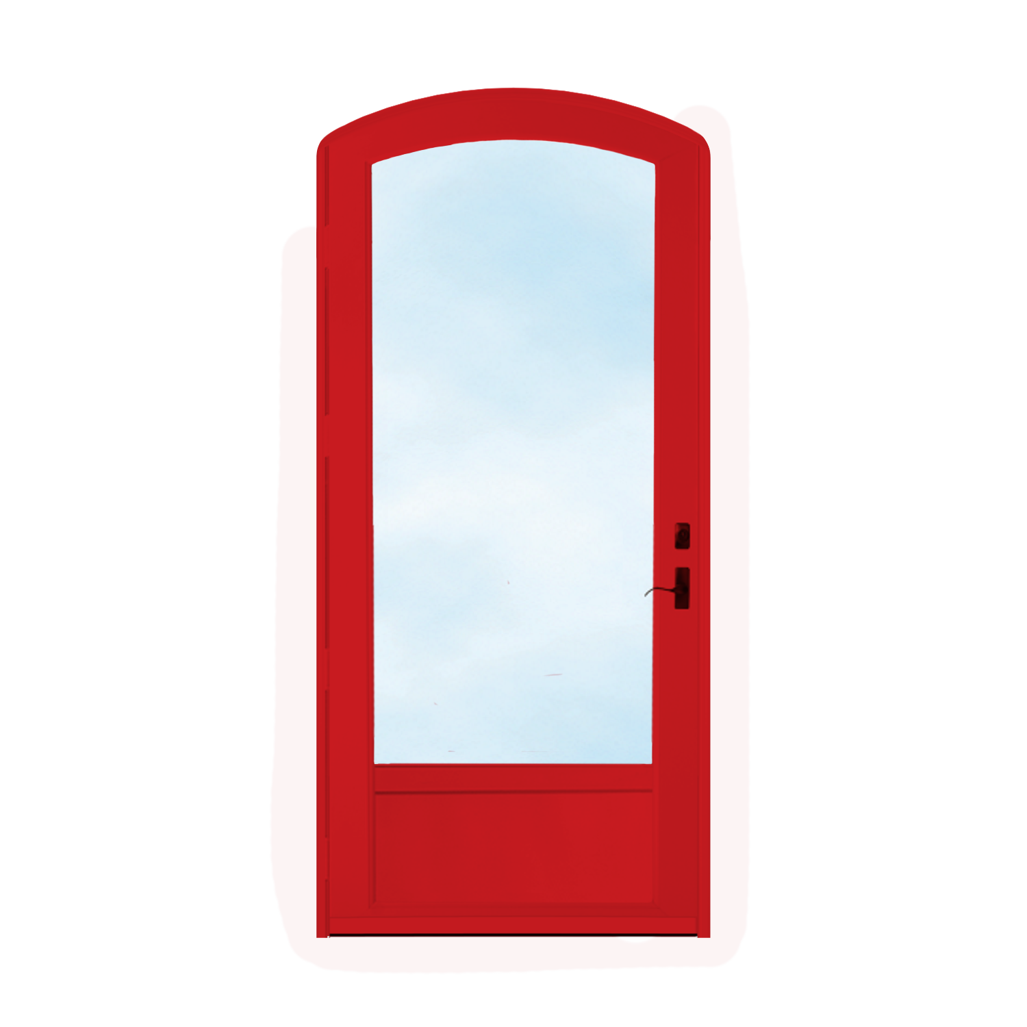 Arch Top Storm Door - 3/4" View