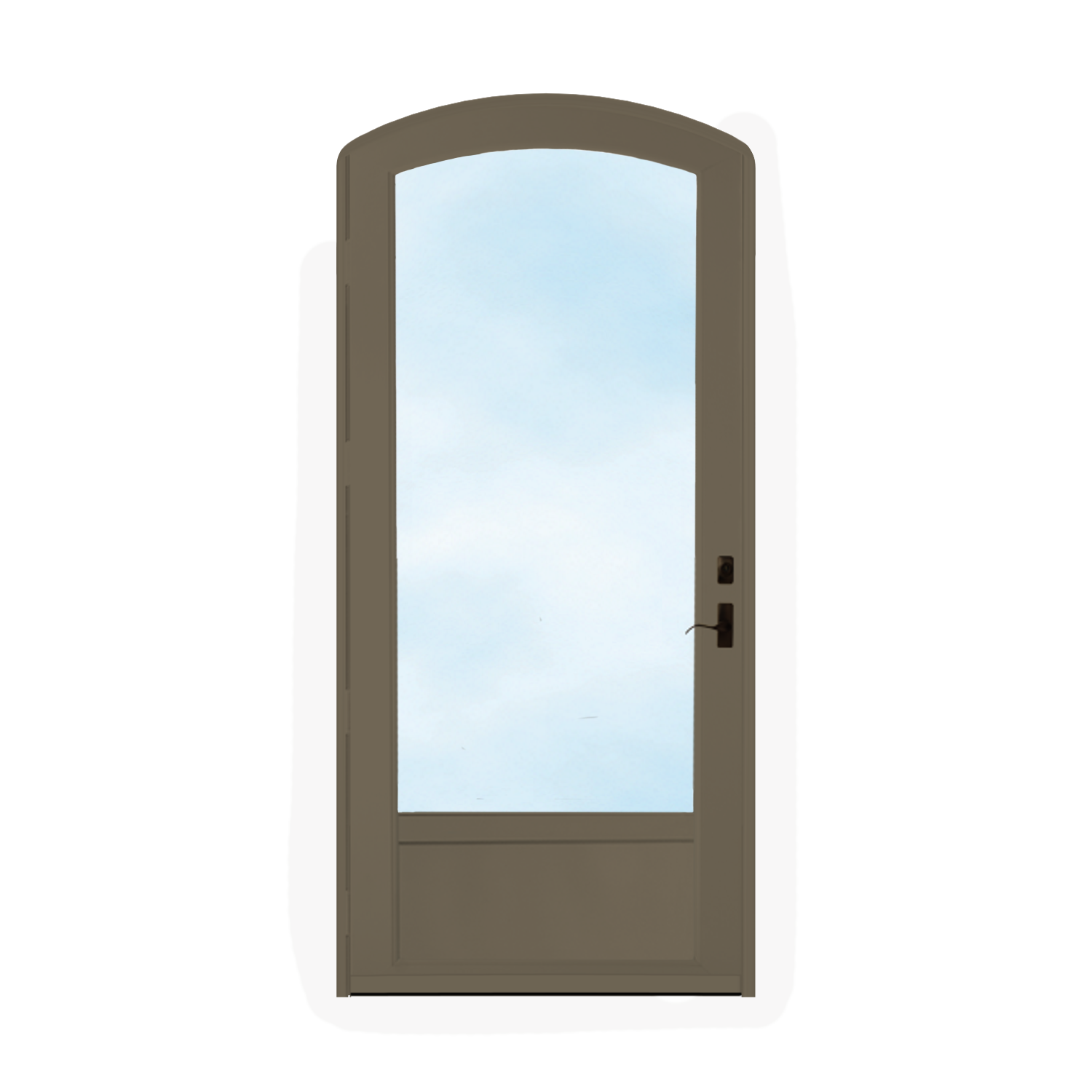 Arch Top Storm Door - 3/4" View