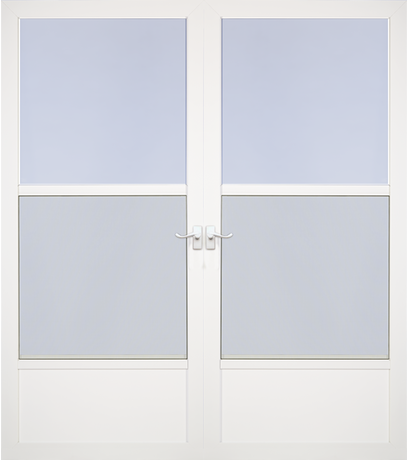 Metal-Tech All-Metal Midview Door with Steel Bottom Panel French Doors