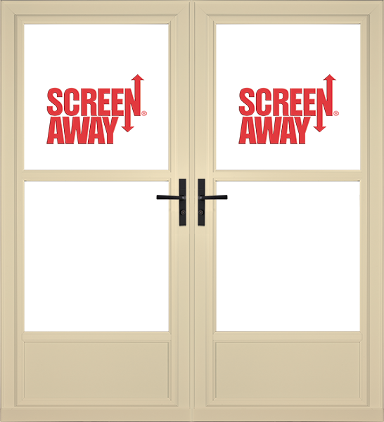 Partial View Easy Vent with Retractable Screen Away French Doors