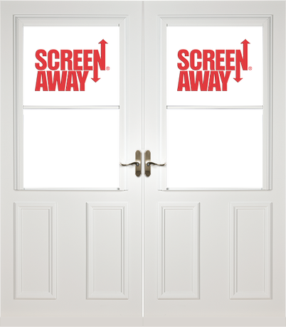 Lifestyle with Retractable Screen Away® and Magnetic Seal French Doors