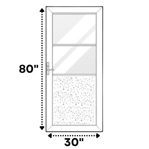 30x80 Half View Storm Door