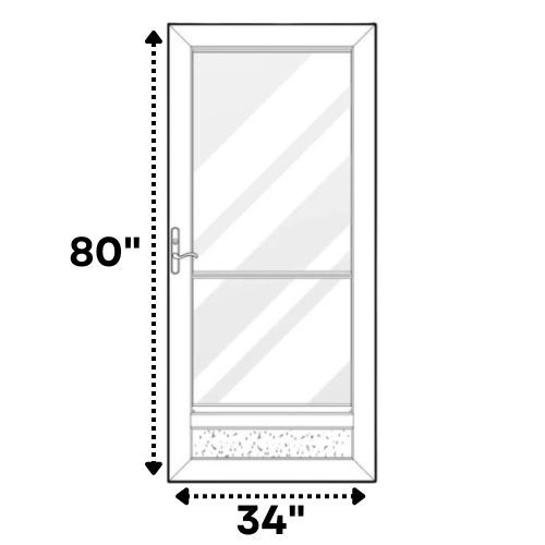 34x80 Partial View Storm Door